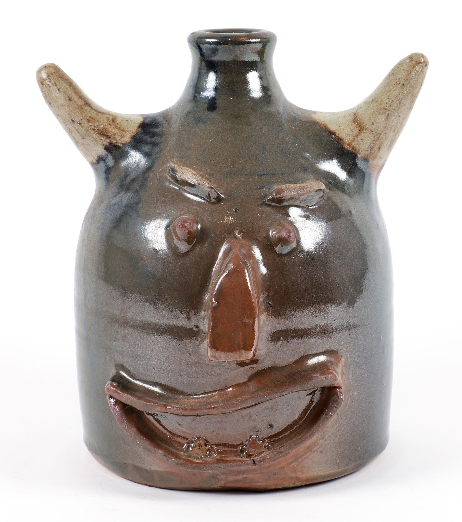 Eric Miller Smirking Devil Face Jug (1 of 4)