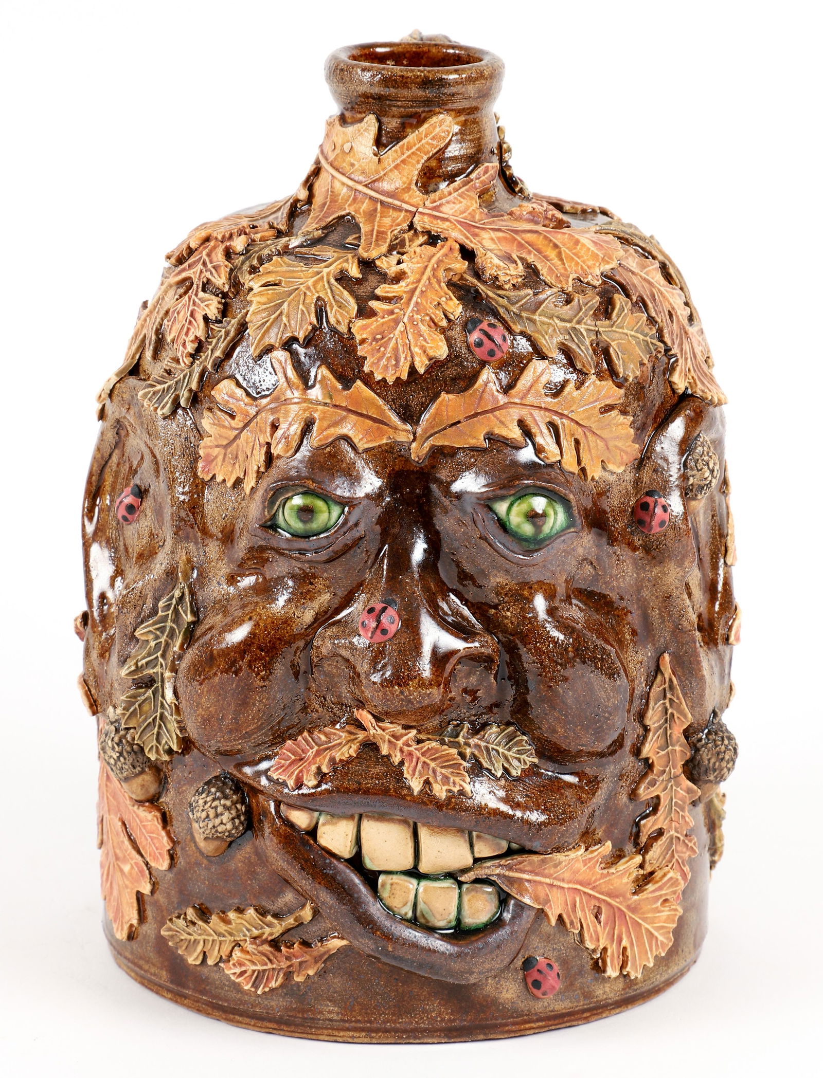 Tamara Seggebauch 2007 Leaf Face Face Jug (1 of 5)