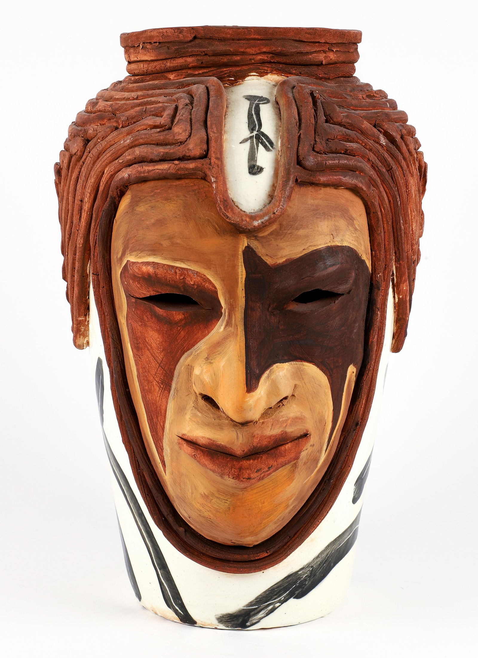 Large Ceramic Double Face Vase (1 of 4)