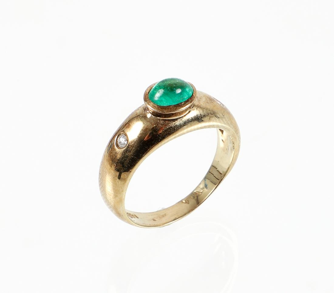 14K Emerald Diamond Ring (1 of 4)