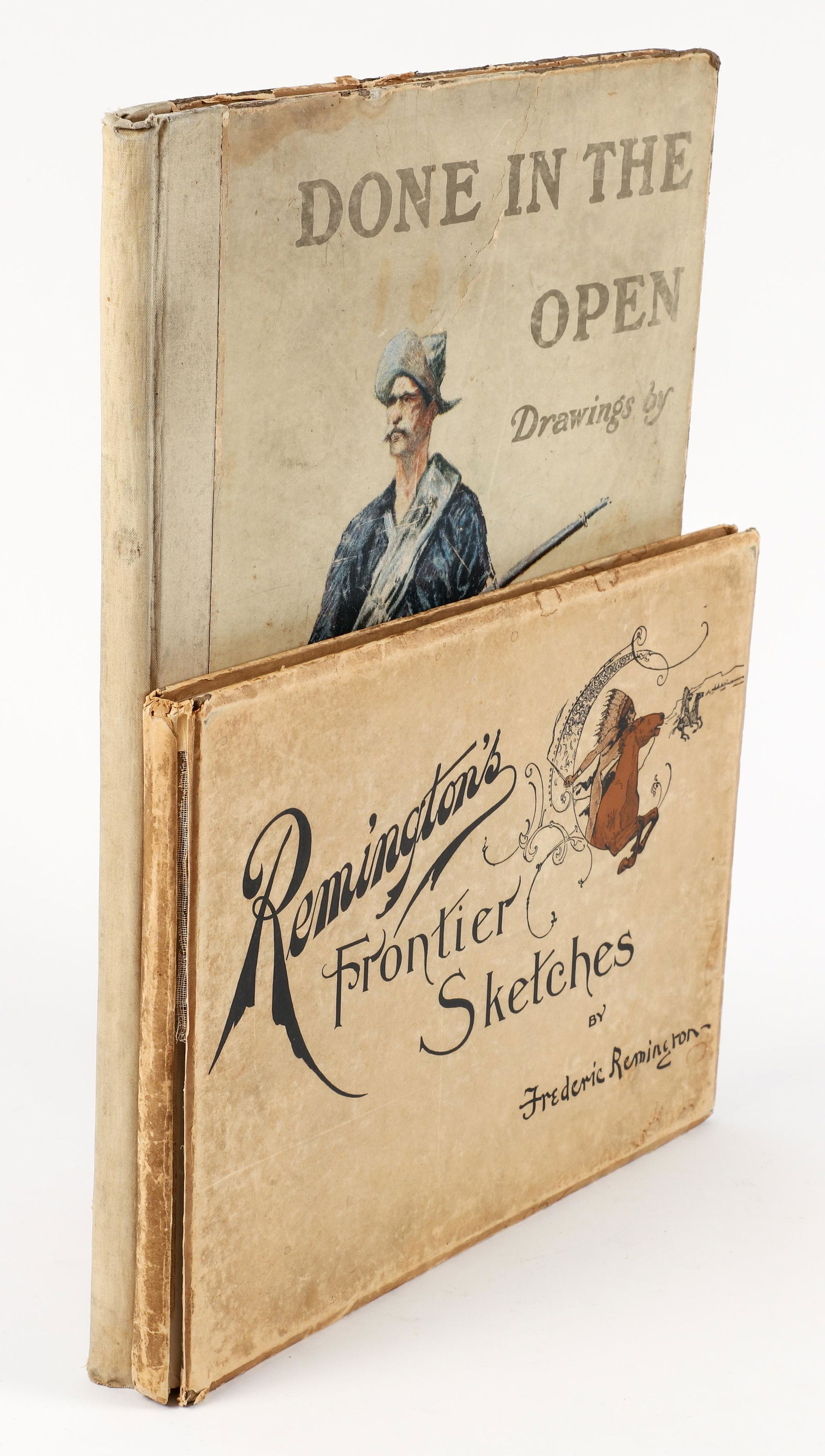 Pair of Frederic Remington illust Books Frontier Sketches (1 of 7)