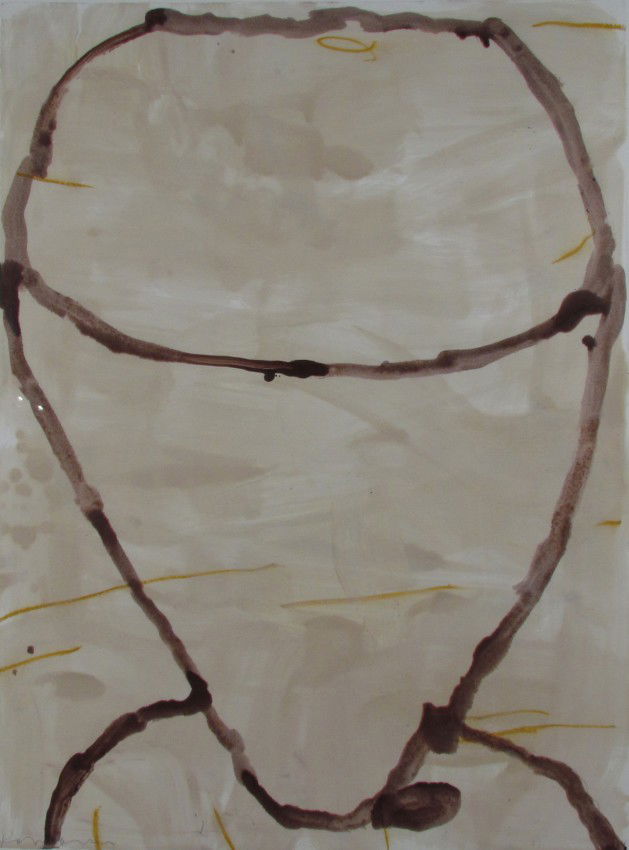 Gary Komarin Untitled Abstract encaustic: Artist: Komarin, Gary (20th Century American) Title: Untitled Abstract Form Date: n.d. Medium: encaustic painting on paper Dimensions: 30 x 22 inches Signature: signed lower left Kom