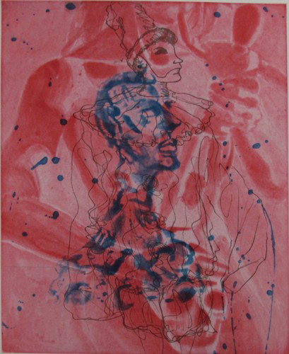 David Salle etch/aquatint Plate 2 from Canfield/Ha: Artist: Salle, David (American, born 1952) Title: Canfield Hatfield (Plate 2) Date: 1989 Medium: Softground Aquatint and Etching Dimensions: 24 x 18 inches image, 33 x 26 inches sheet size Edi