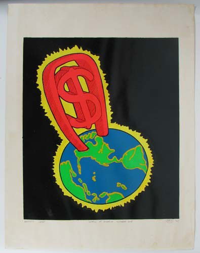 Peter Saul World of America Number One: Artist: Saul, Peter (American, born 1934) Title: World of America Number One Date: 1967 Medium: serigraph printed in colors Dimensions: 22 x 18 inches Edition: Artist's Proof Signat