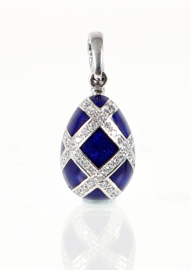 18K Faberge Diamond Egg Pendant by Victor Mayer (1 of 3)
