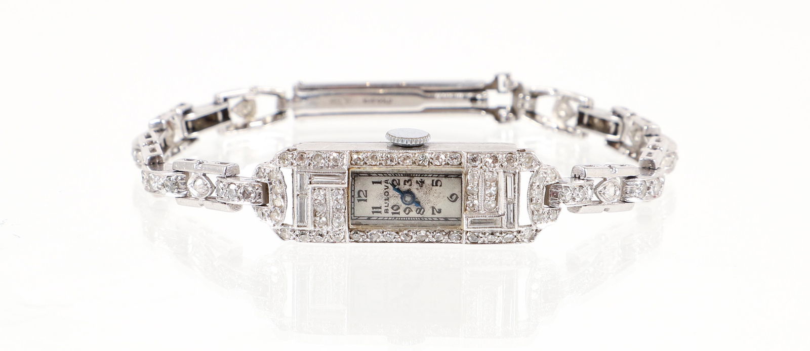 Platinum Diamond Bulova Watch (1 of 3)