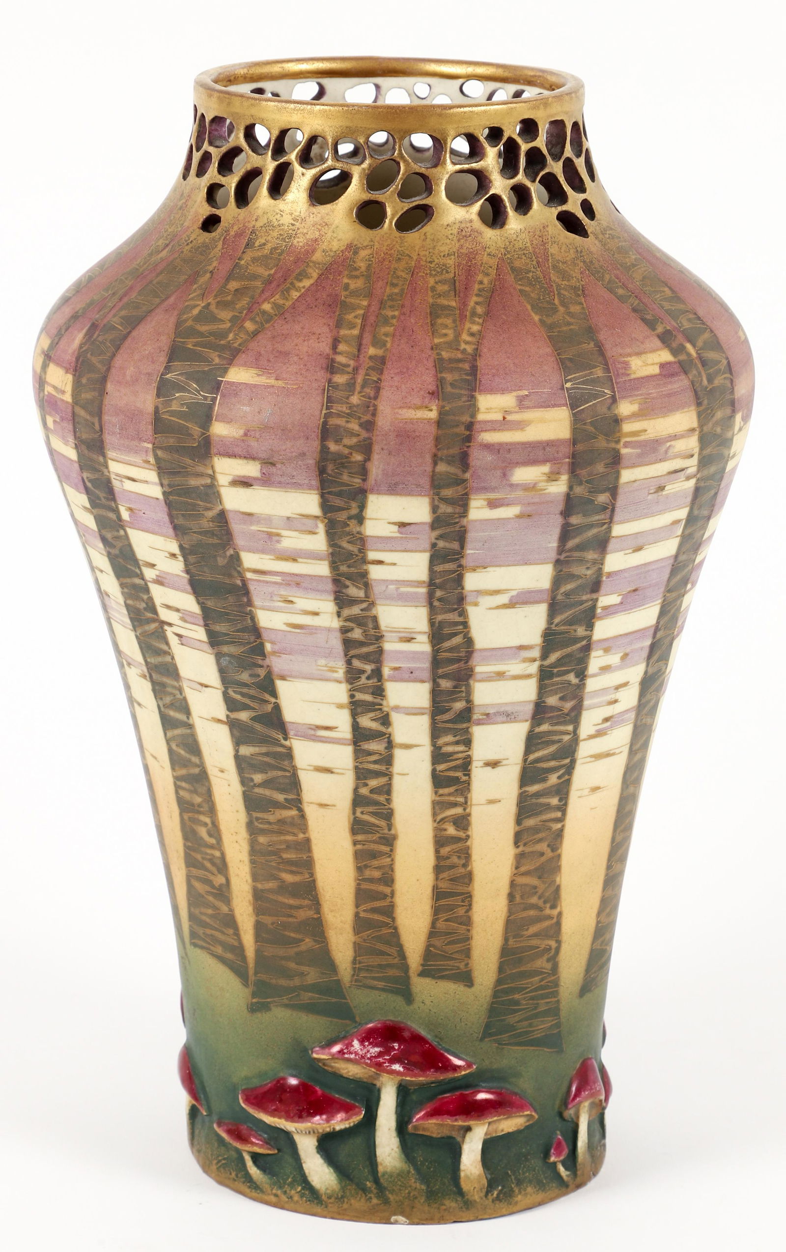 Paul Dachsel for Teplitz Mushroom Vase 1908 (1 of 6)