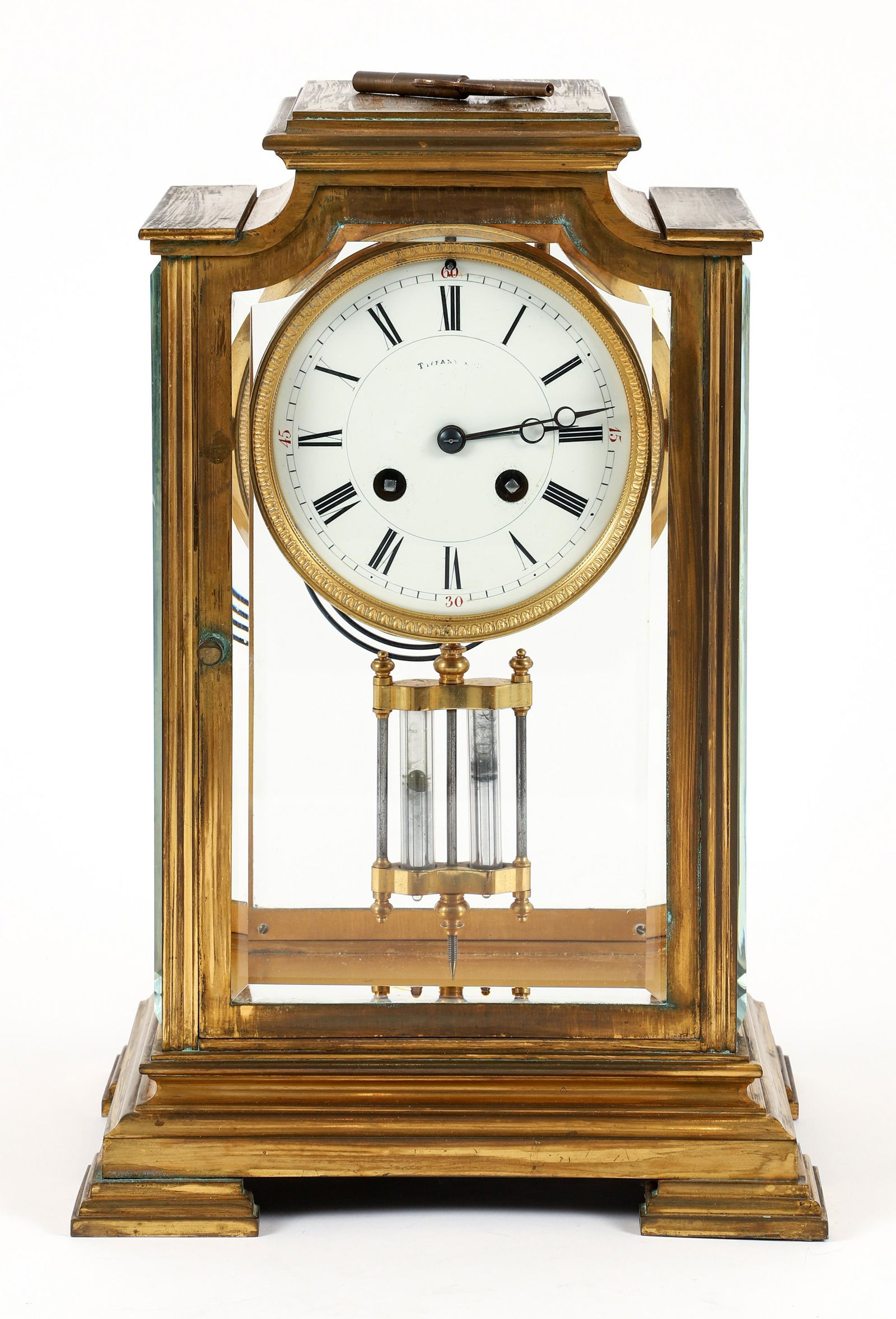 Tiffany Ormolu and Crystal Shelf Clock circa 1900 (1 of 7)