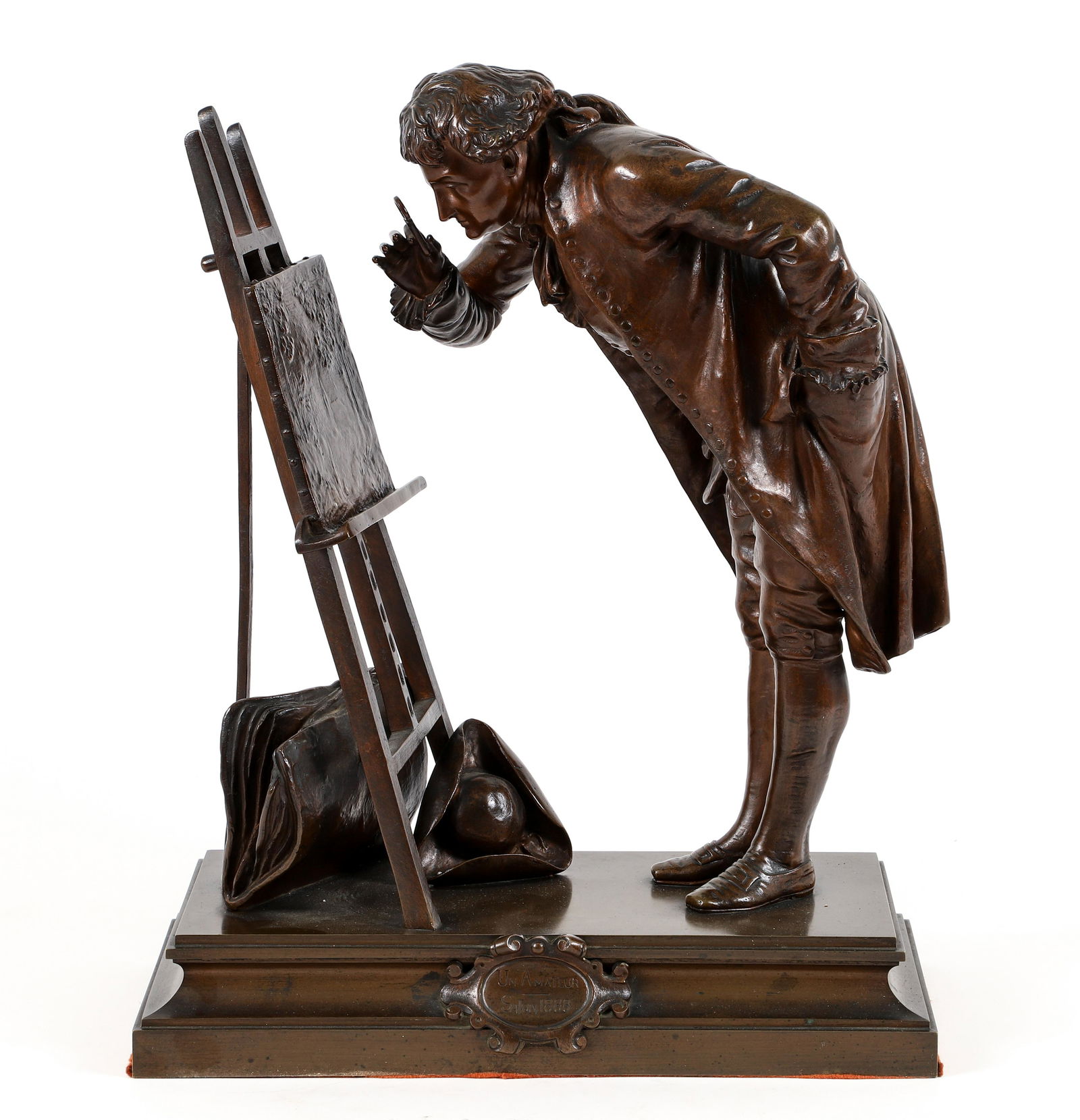 Pierre-Louis Detrier bronze An Amateur at the Salon (1 of 8)