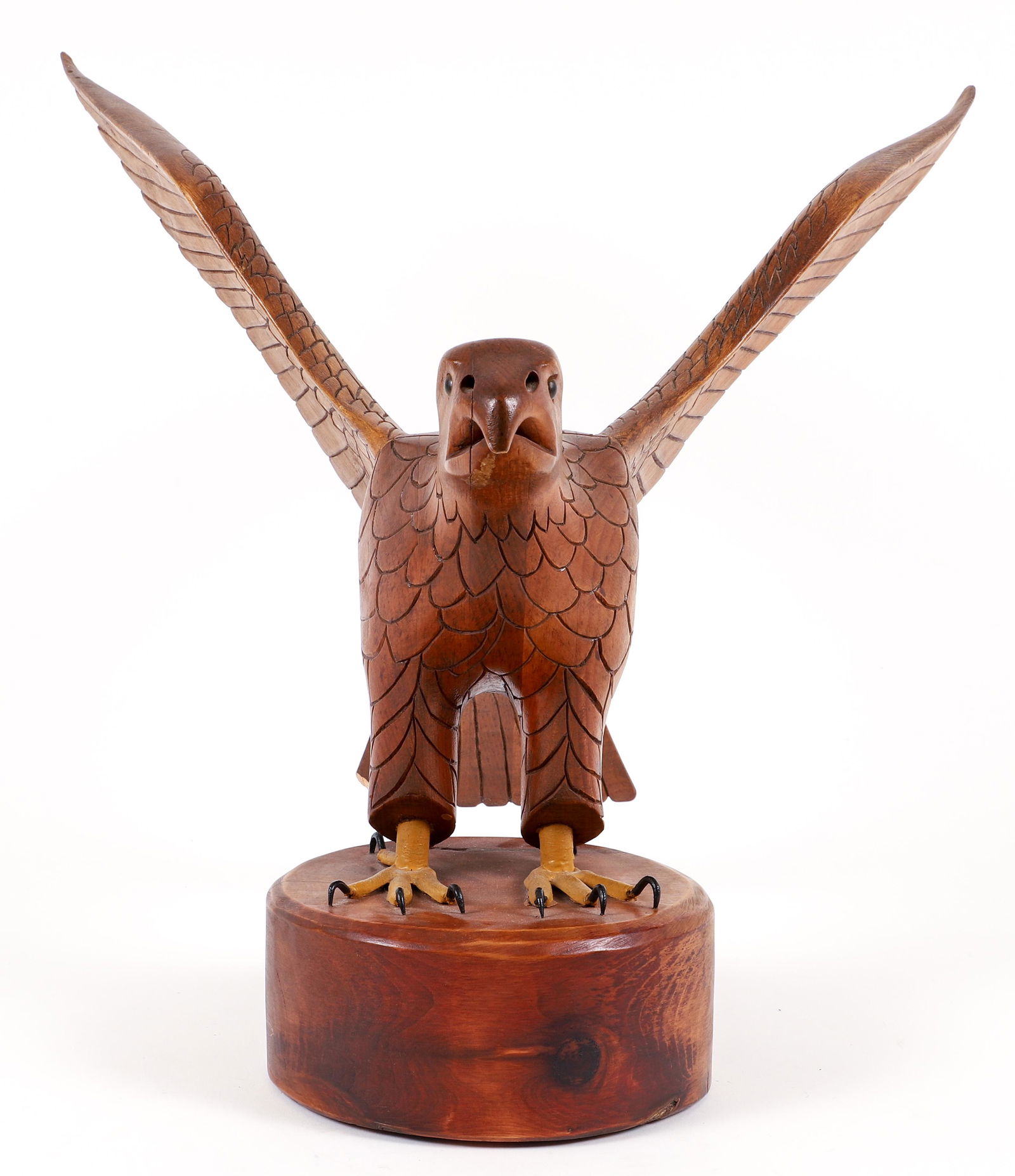 H. M. Hanelt carved pine Eagle 1973 (1 of 7)