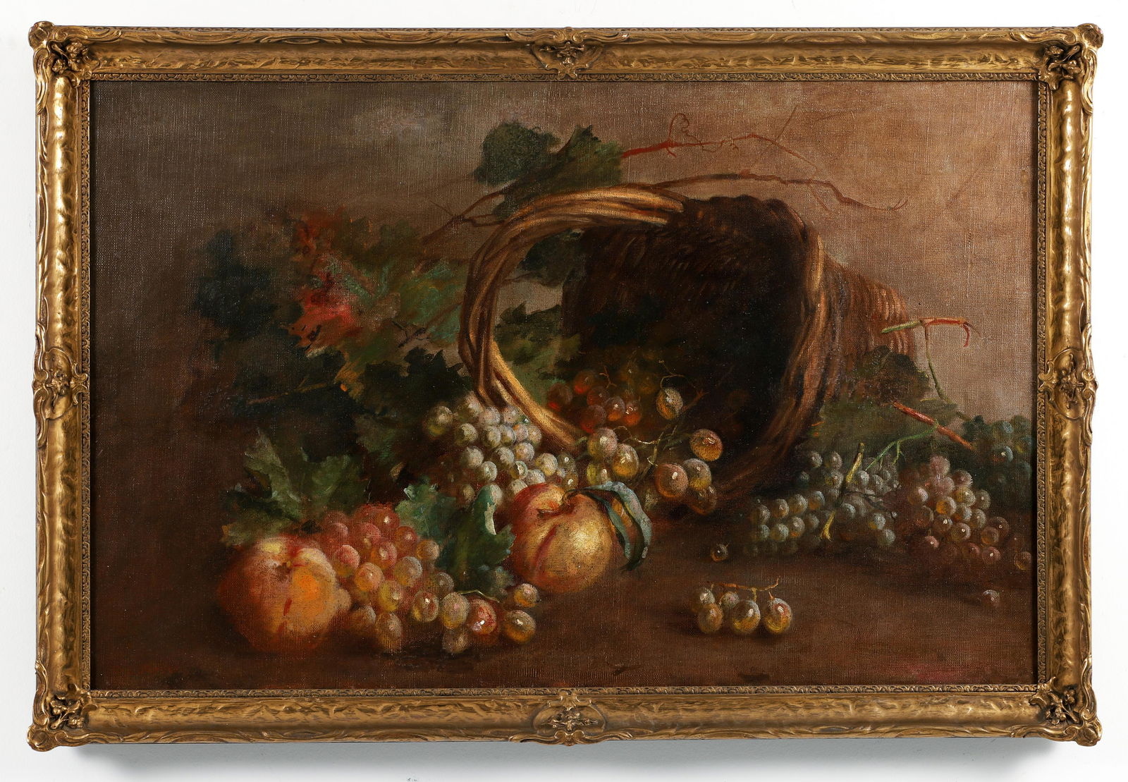 Attrib Charles Ethan Porter oil Still Life with Grapes and Peaches (1 of 6)
