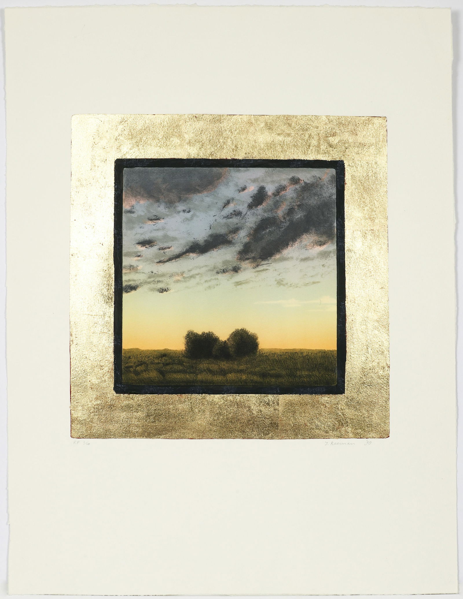 John Beerman Desert Landscape Signed Etching (1 of 5)