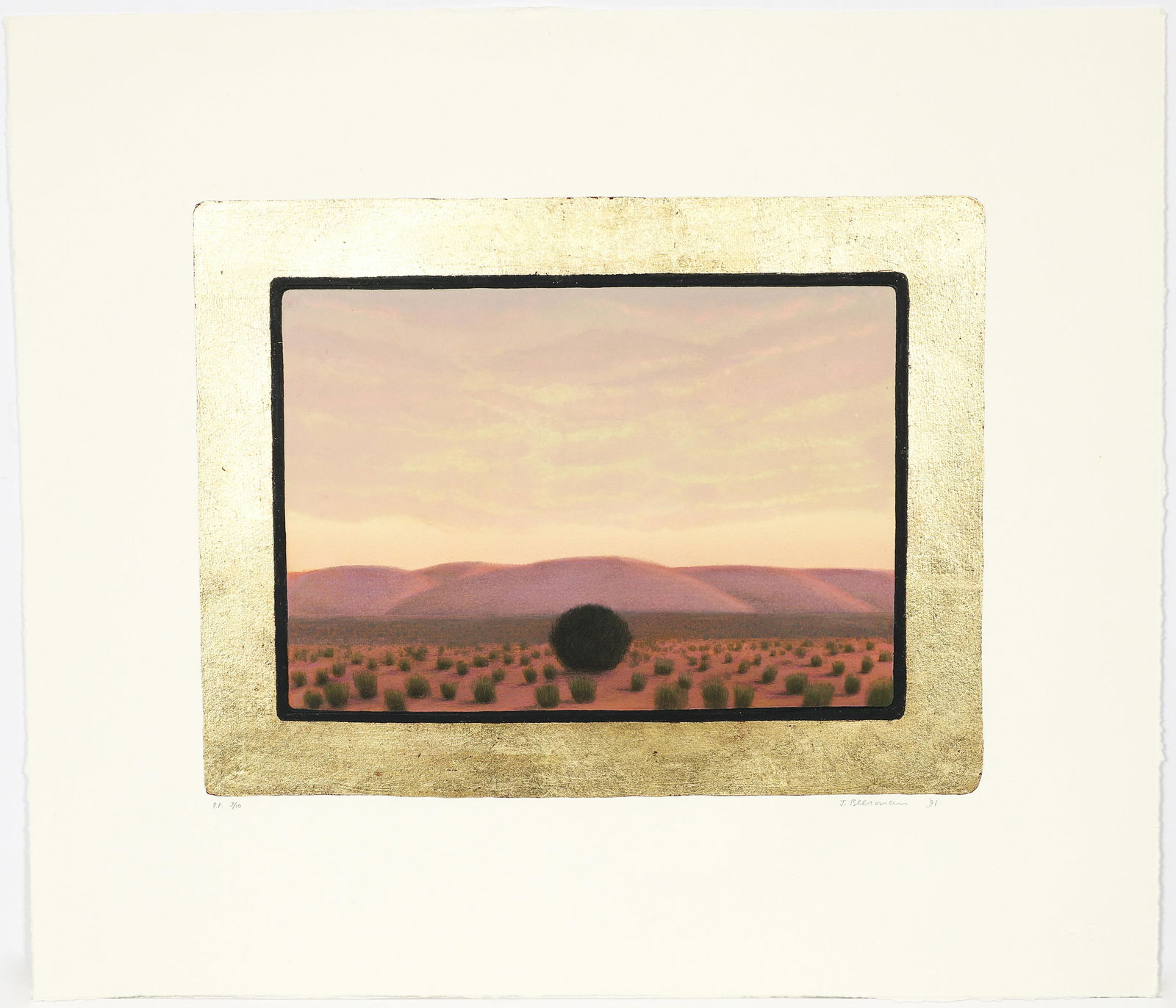 John Beerman Desert Landscape Signed Etching (1 of 4)