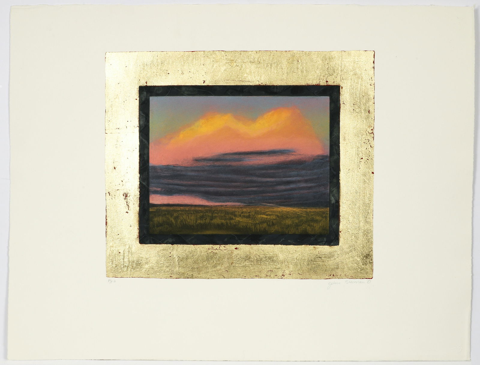 John Beerman Sunset Landscape Signed Etching (1 of 4)