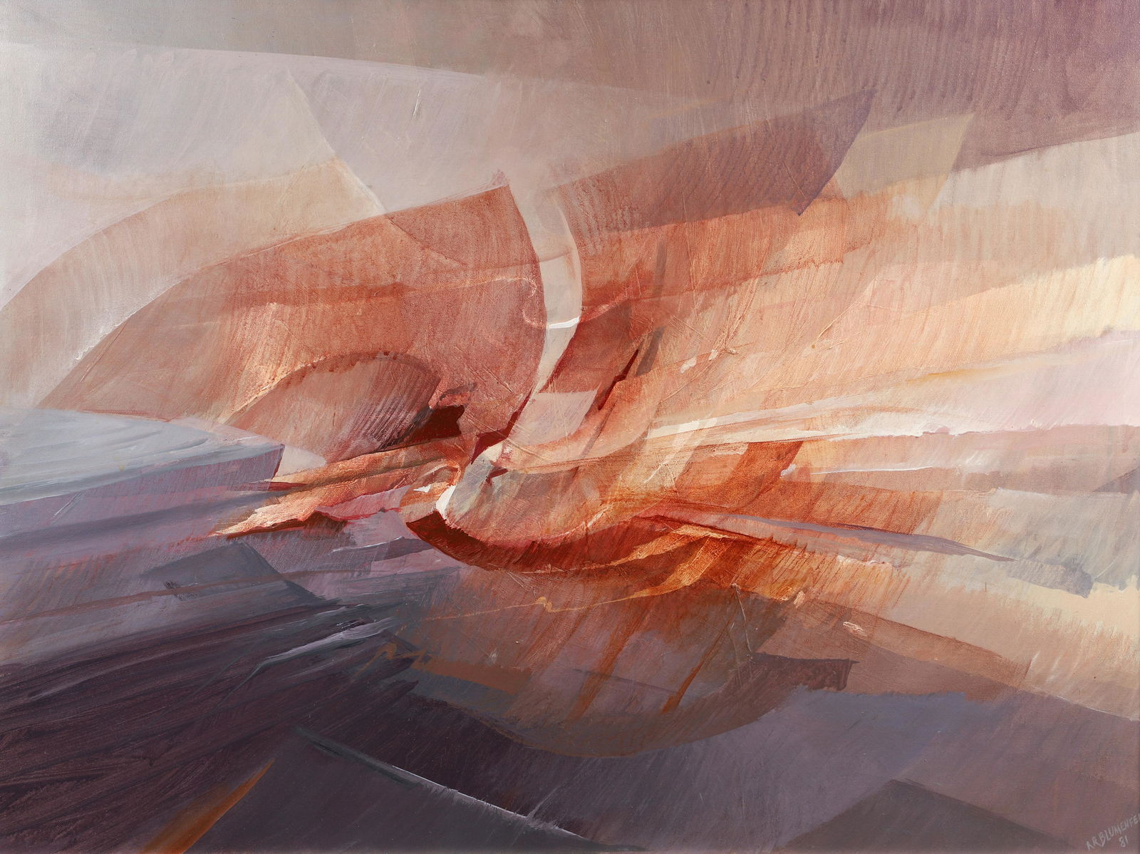 Rochelle Blumenfeld Sea Cycle 1981 Acrylic on Canvas (1 of 4)