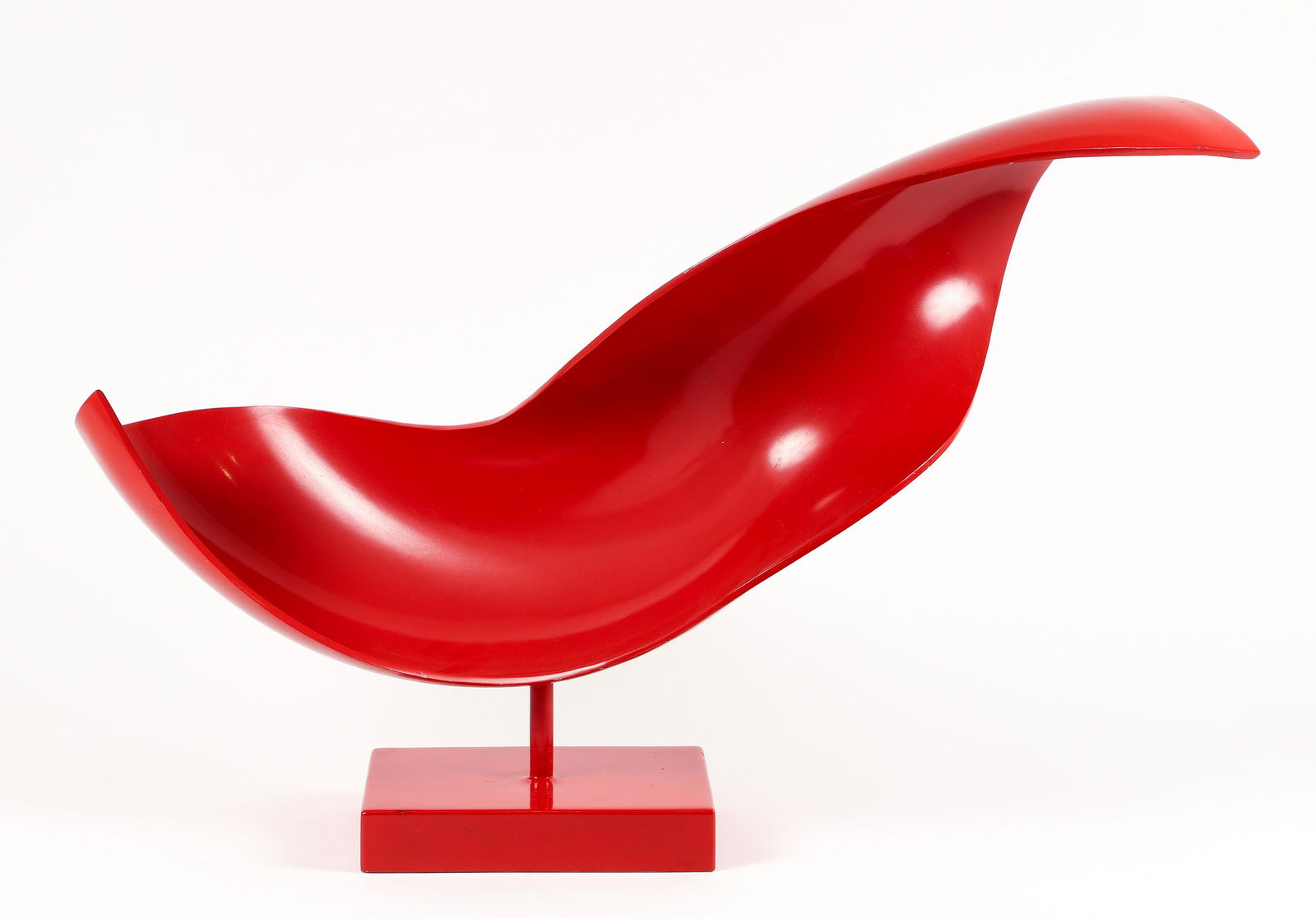 20th century Untitled Red Painted steel sculpture (1 of 5)