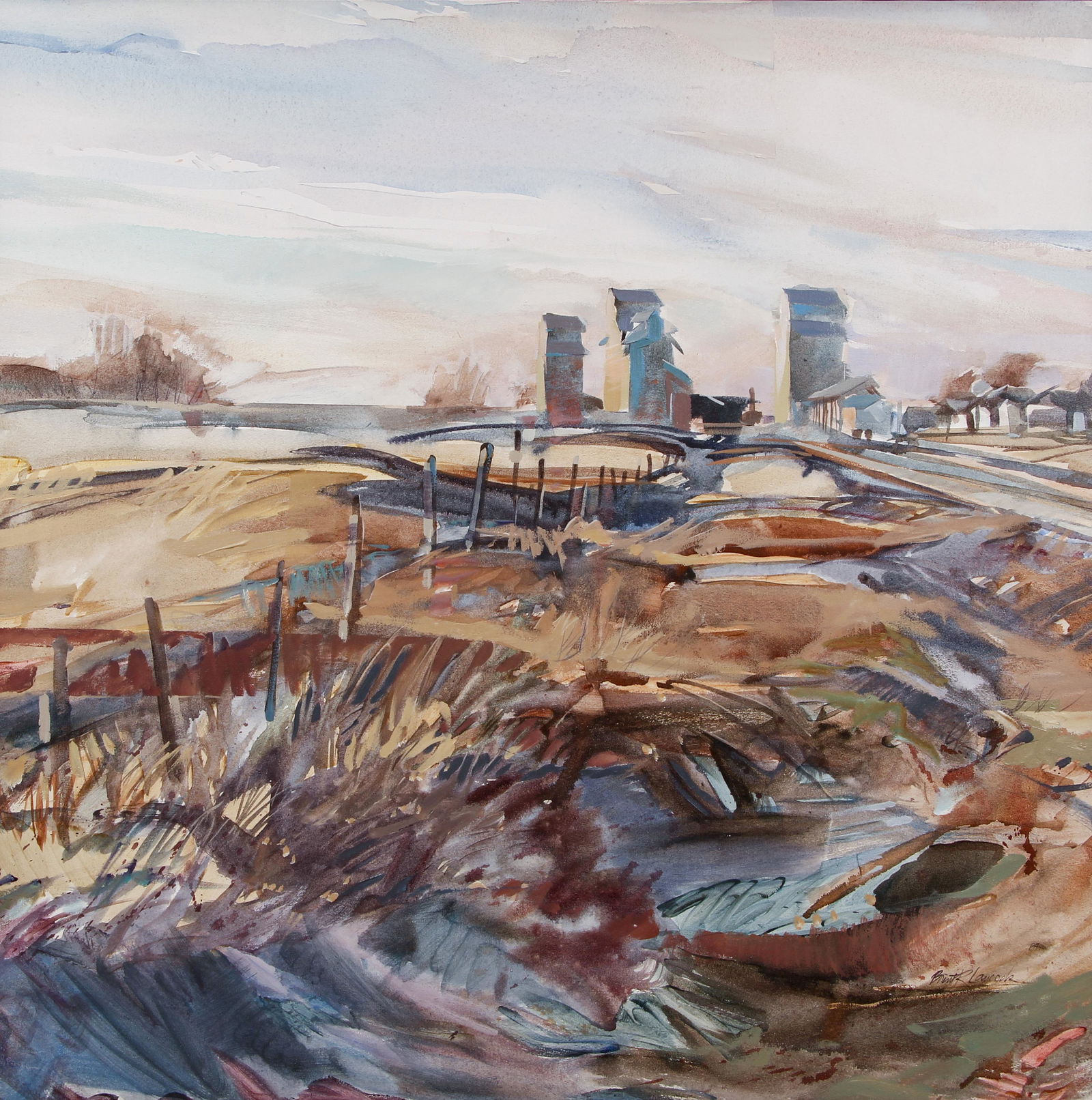 Brent Laycock acrylic painting Right of Way (1 of 5)