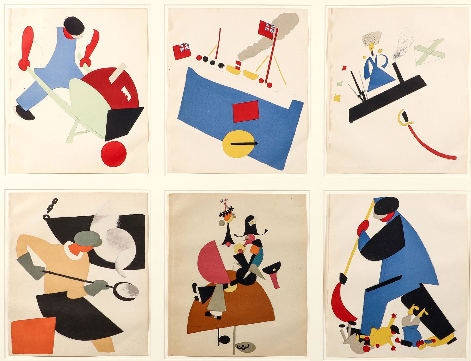 Vladimir Lebedev 6 Lithographs Russian Placards 1923 (1 of 8)