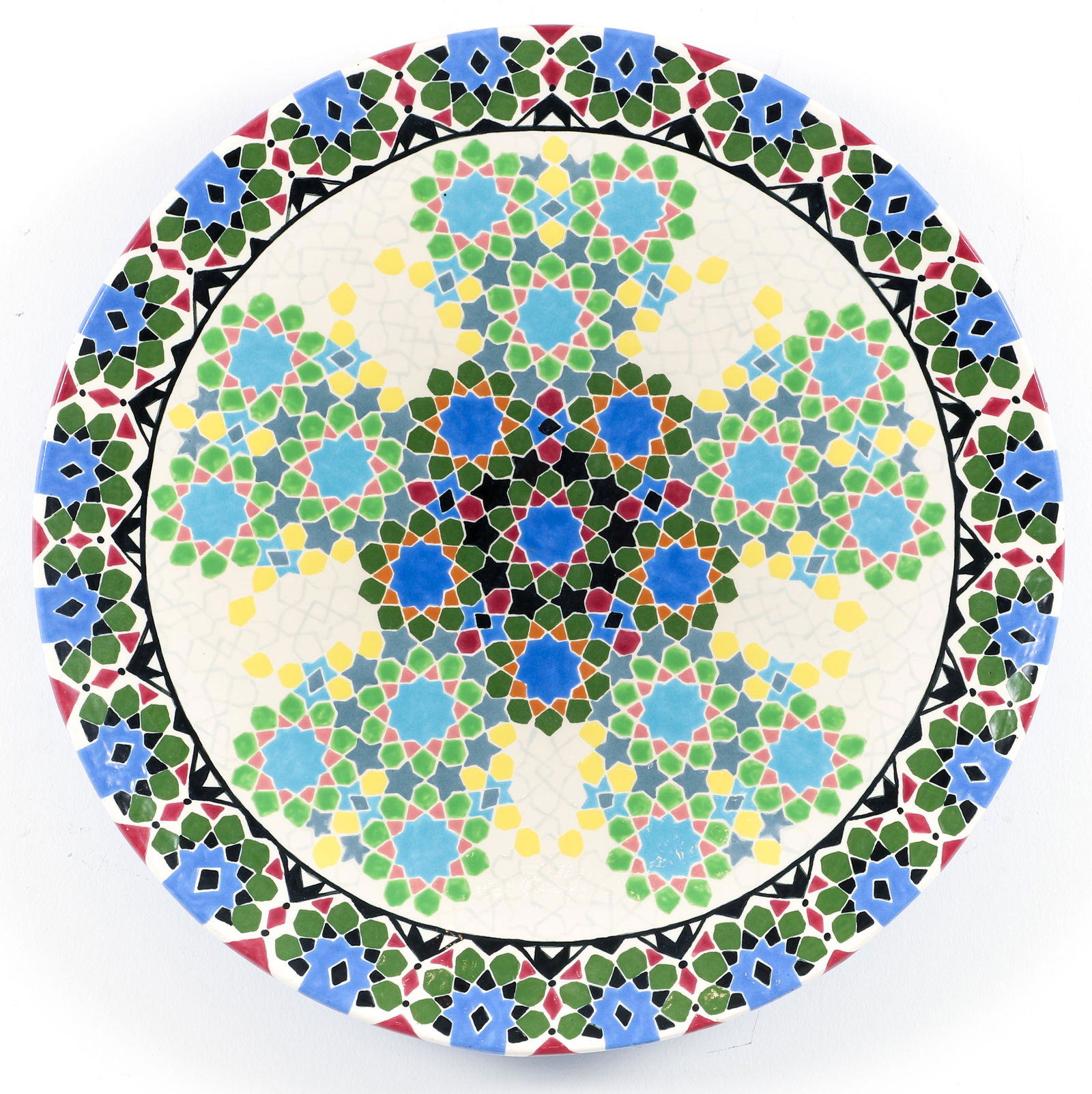 Watfa Midani 1995 Islamic Geometric Ceramic Charger (1 of 4)