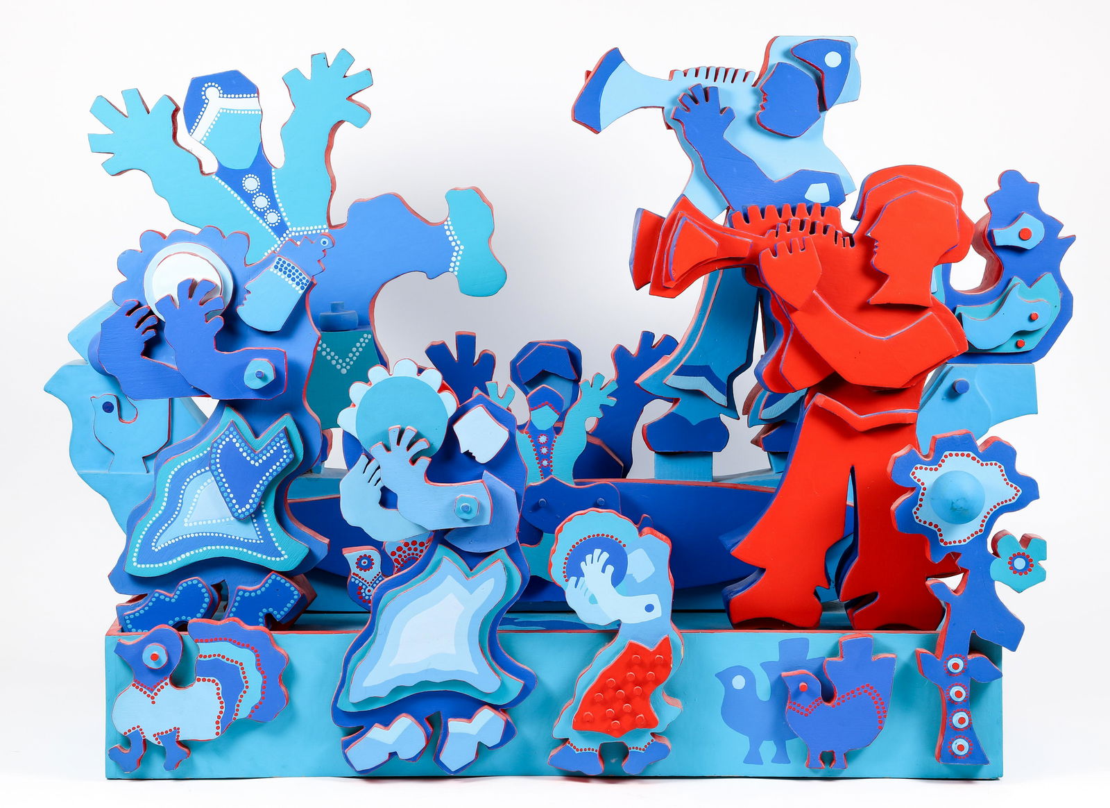 Watfa Midani painted sculpture Music Barge (1 of 6)