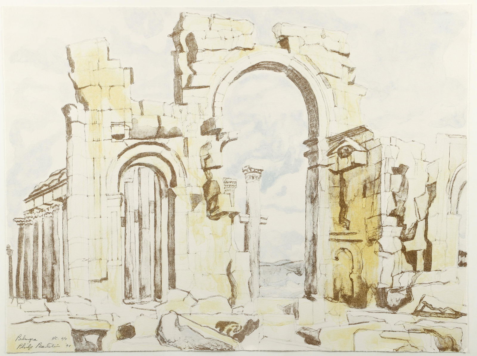 Philip Pearlstein 1994 orig litho Palmyra (1 of 4)