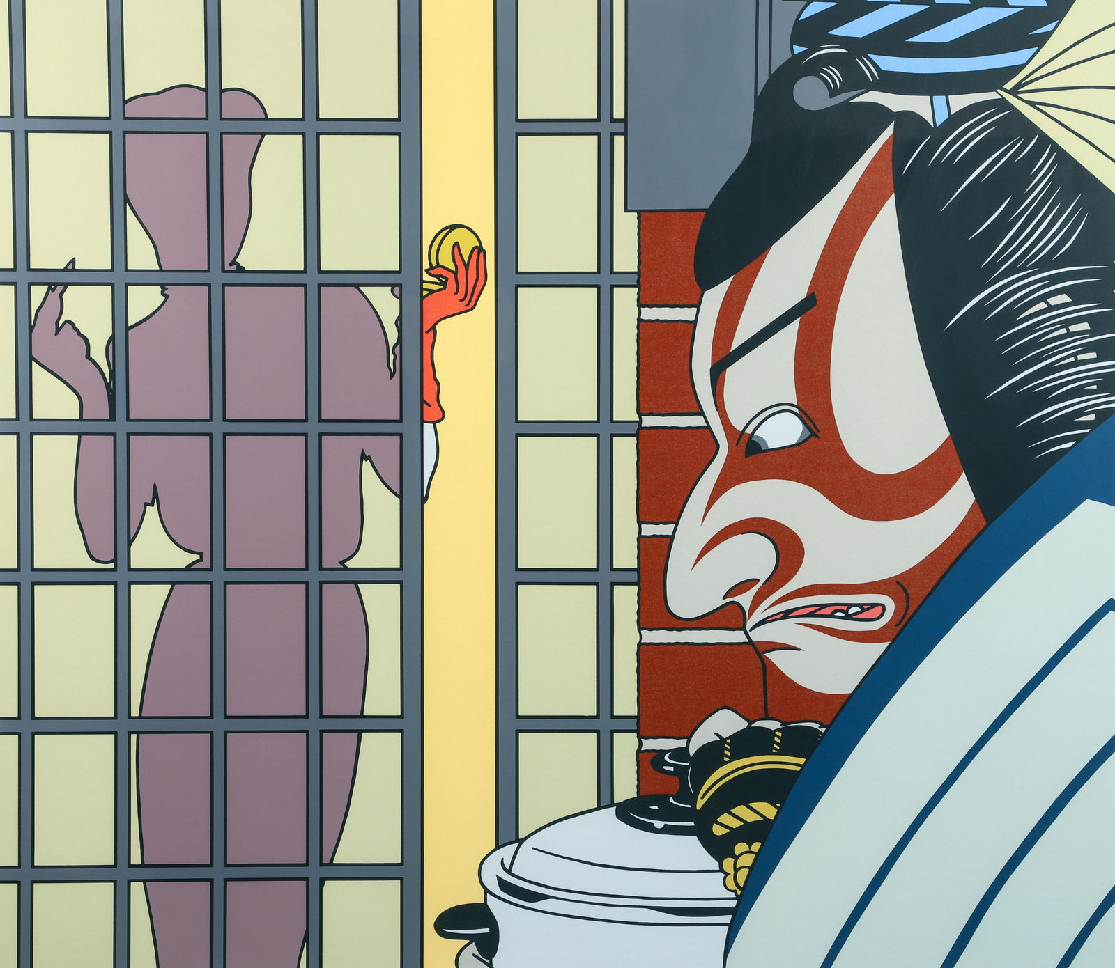 Roger Shimomura 1994 orig serigraph Enter the Rice Cooker (1 of 6)