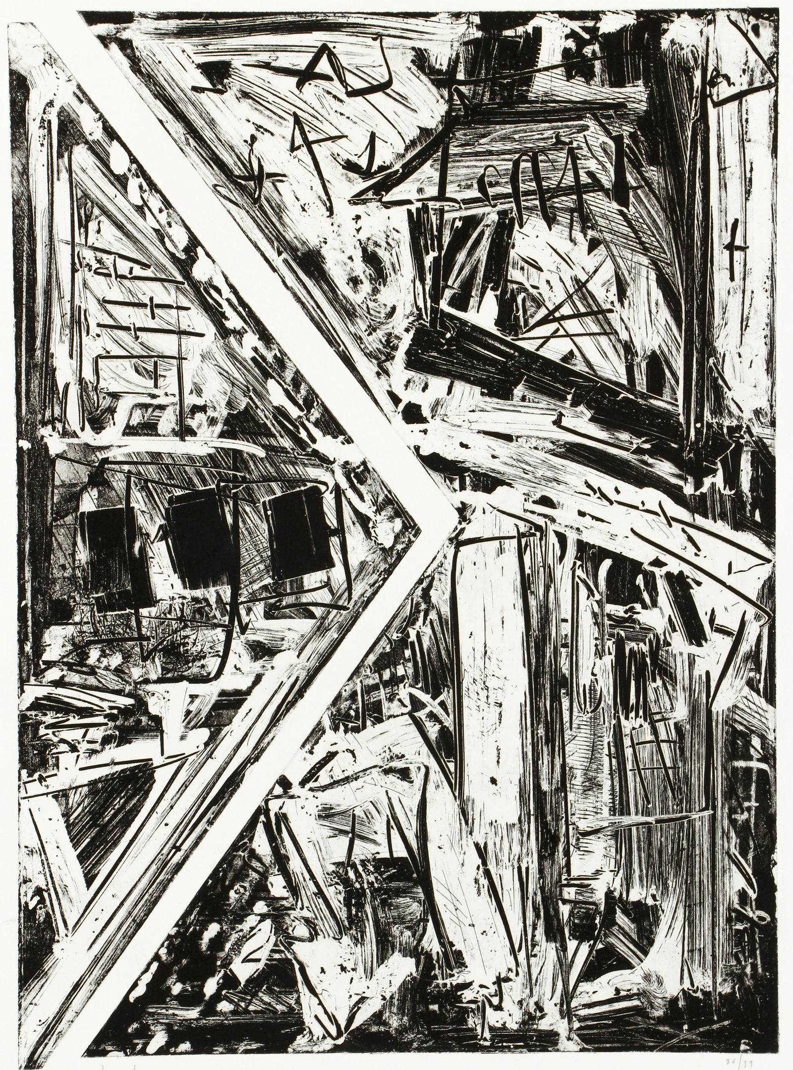 Emilio Vedova 1976 original etching Ruptura (1 of 5)