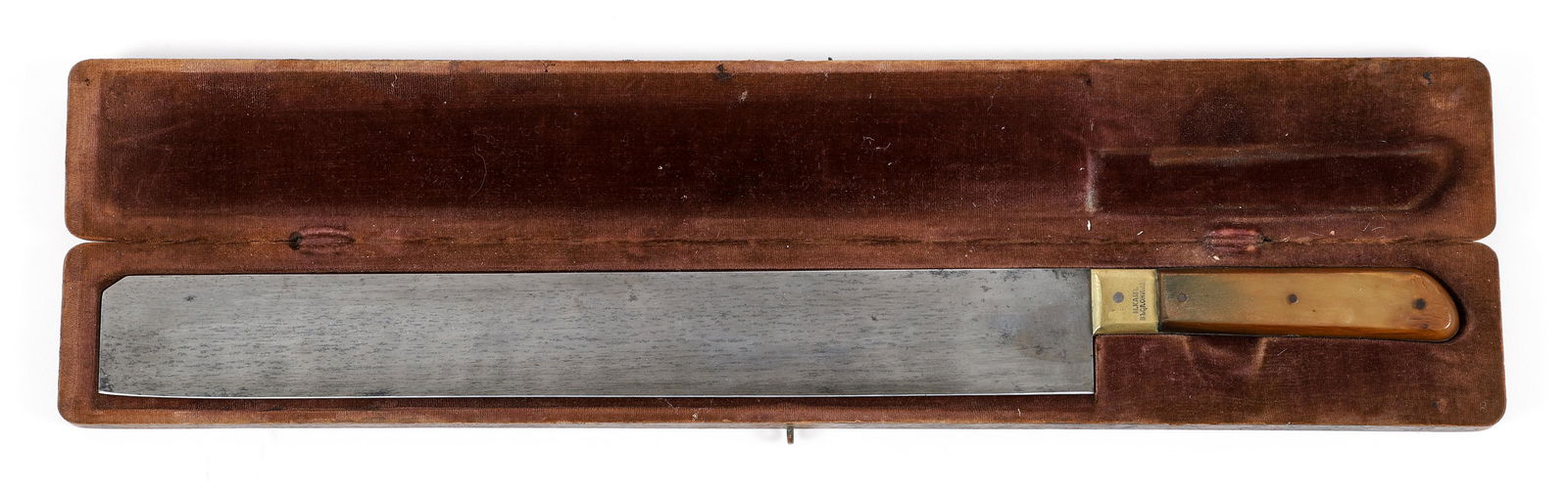 Antique Russian Jewish Shechita Knife with Markings and Box (1 of 4)
