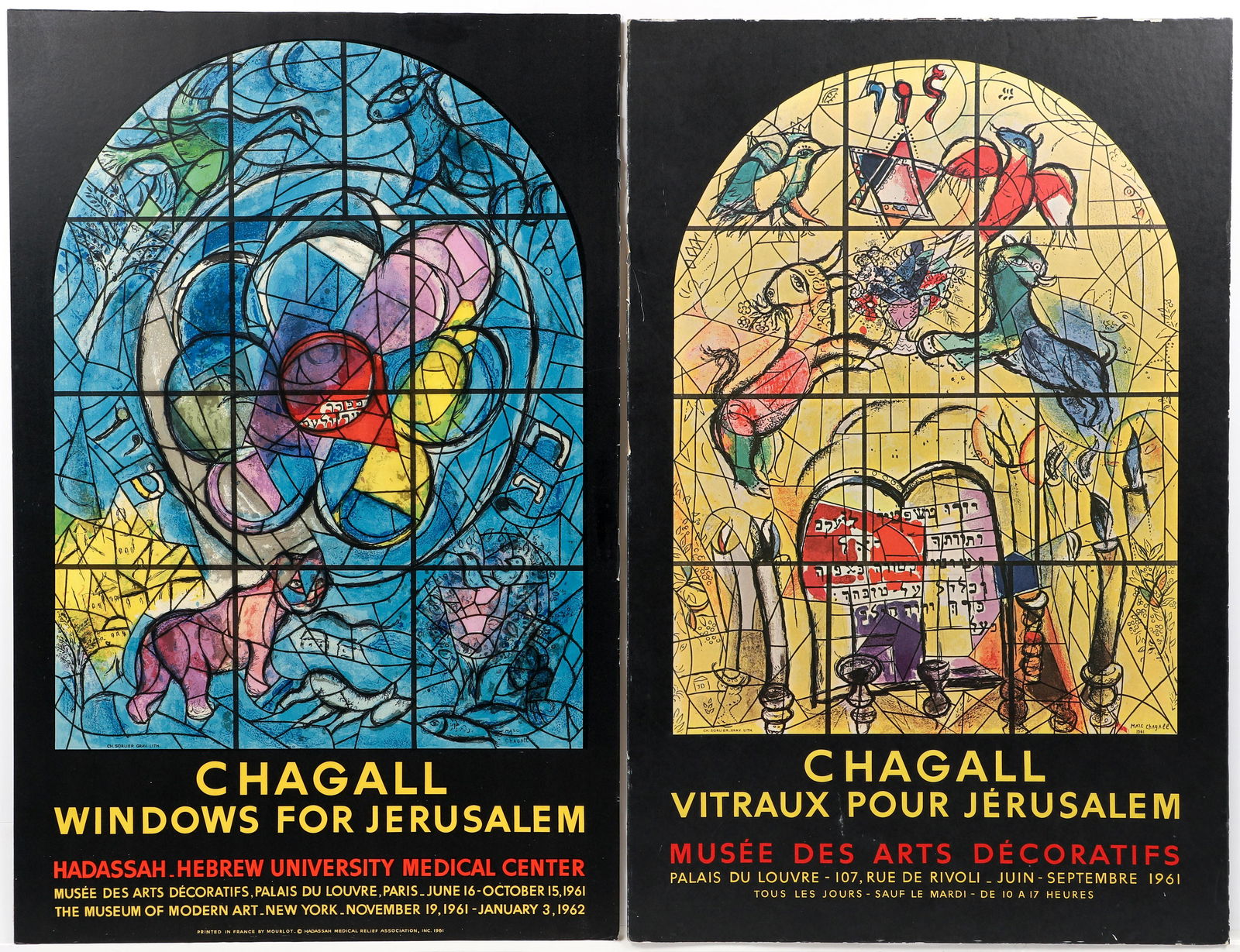 Marc Chagall Pair Windows for Jerusalem Posters 1961 (1 of 7)