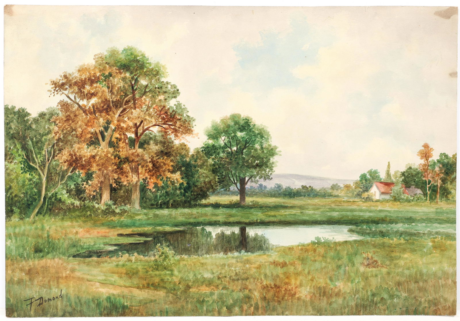 F. Dumond 20th century Watercolor Landscape (1 of 3)
