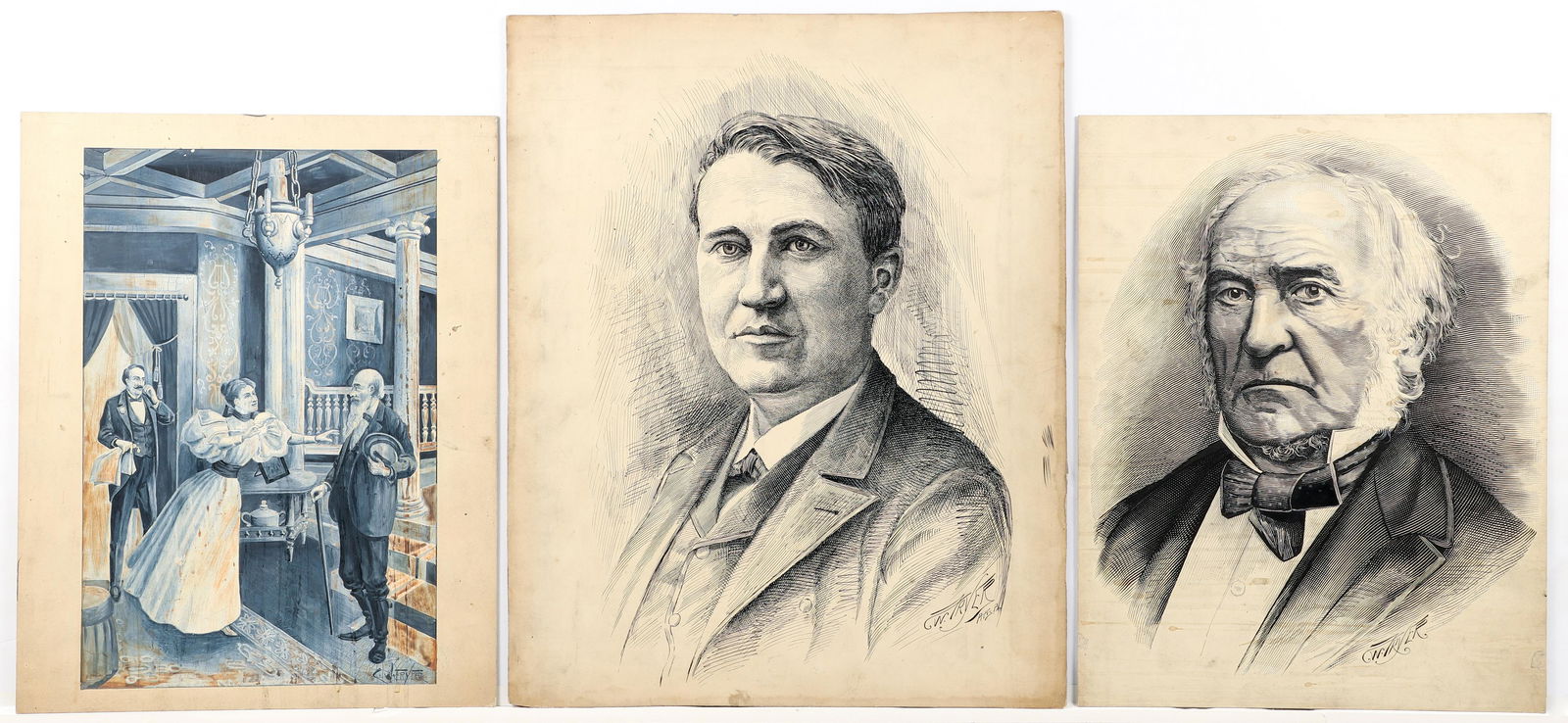 Calvin Fryer 3 Magazine Illustrations Pen and Ink (1 of 10)