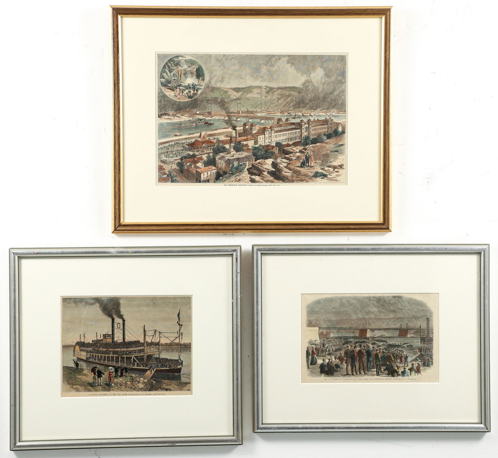 Group of 3 Antique Pittsburgh River and Boat Prints (1 of 7)