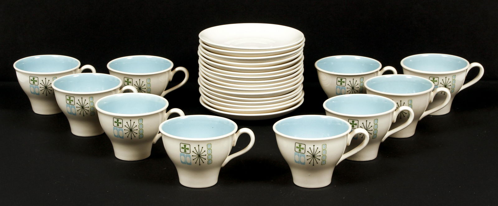 10 MCM ceramic Coffee Cups with saucers (1 of 5)