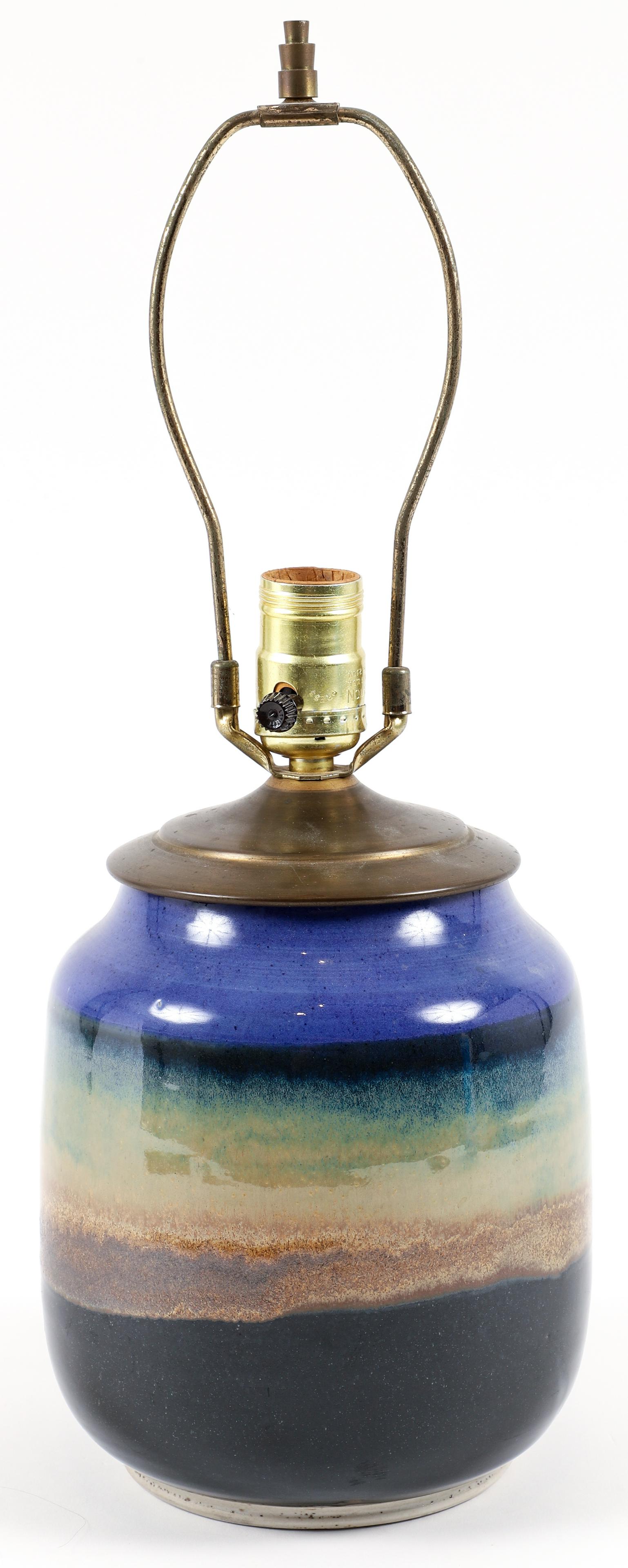 Mid Century multi-colored ceramic Lamp (1 of 4)