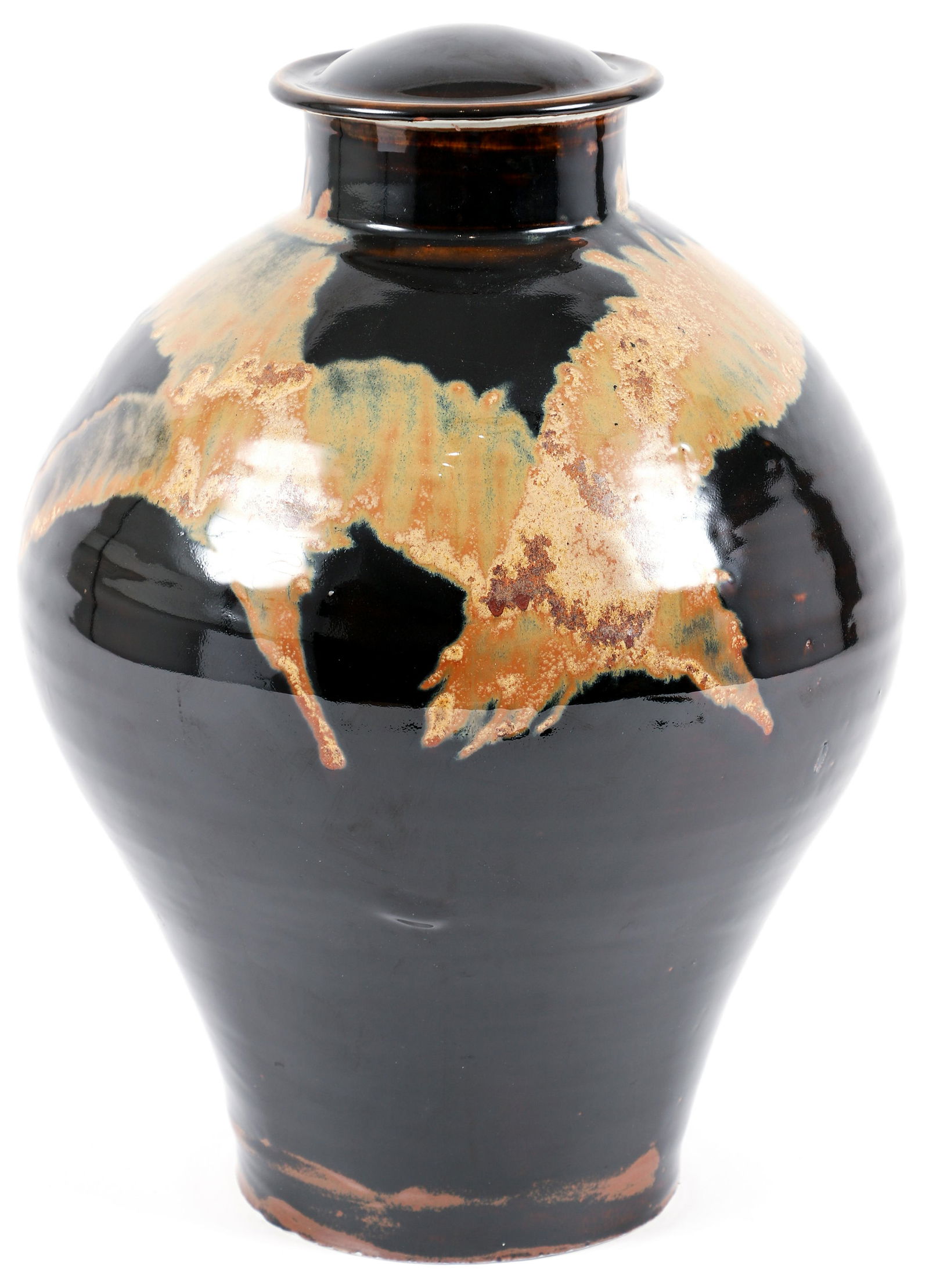 Contemporary Arts and Crafts Ceramic Lidded Vase (1 of 5)