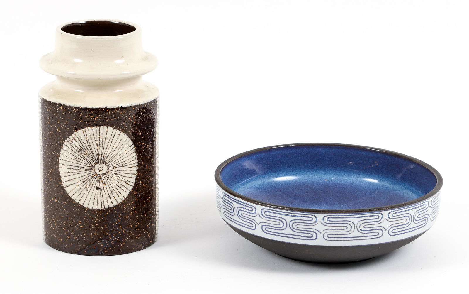 Pair of Scandinavian Faience Ceramic Pieces (1 of 6)