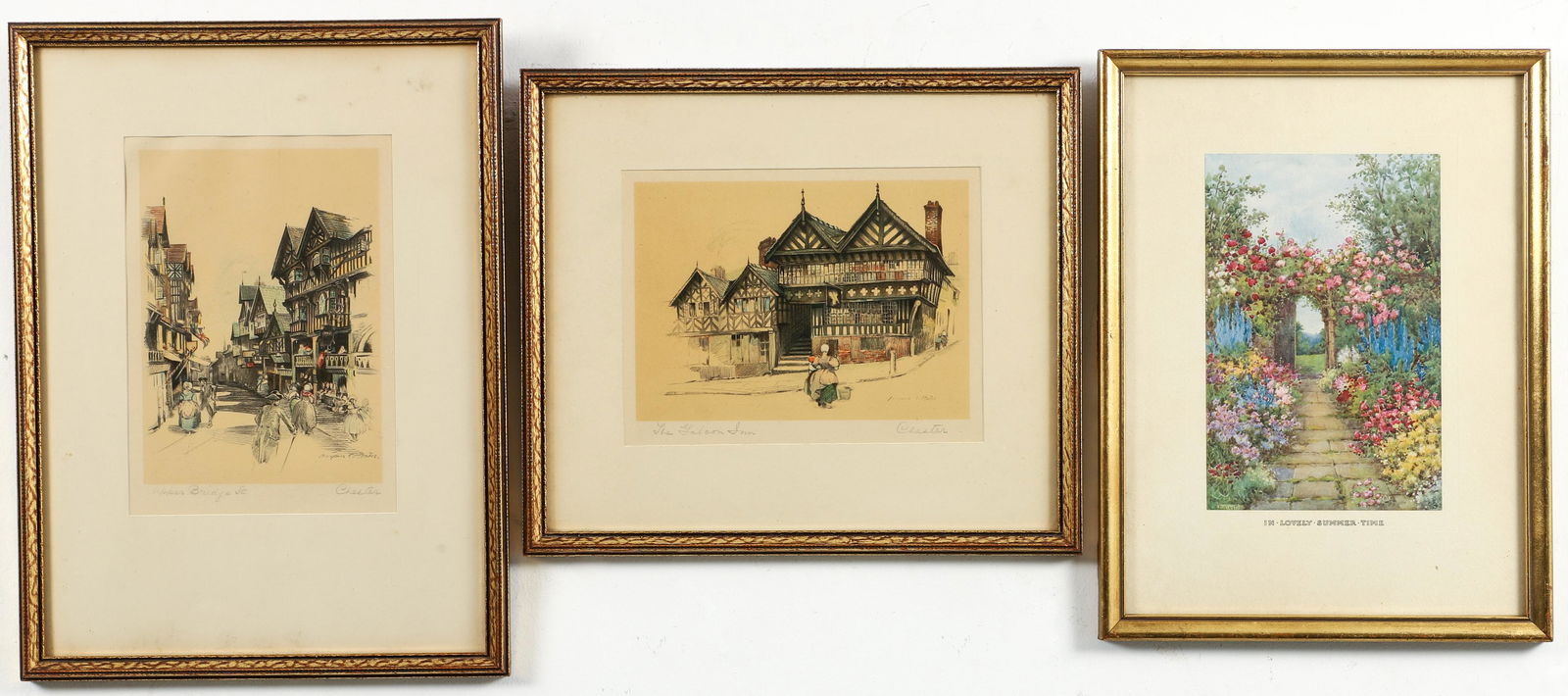 Group of 3 Framed Prints by Bates and Pilkington (1 of 4)
