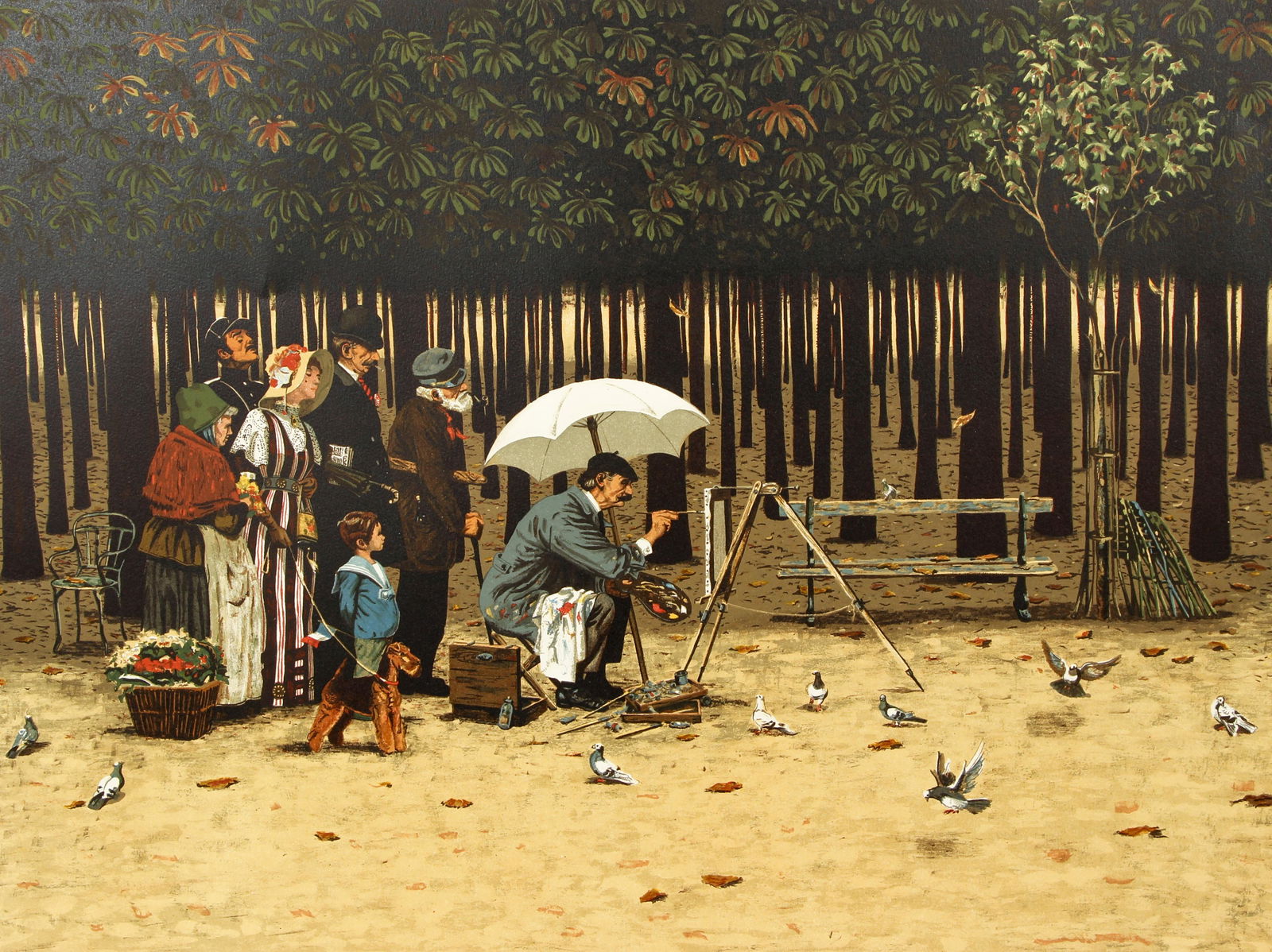 Bruce Bomberger Artist in the Park Signed Lithograph (1 of 5)