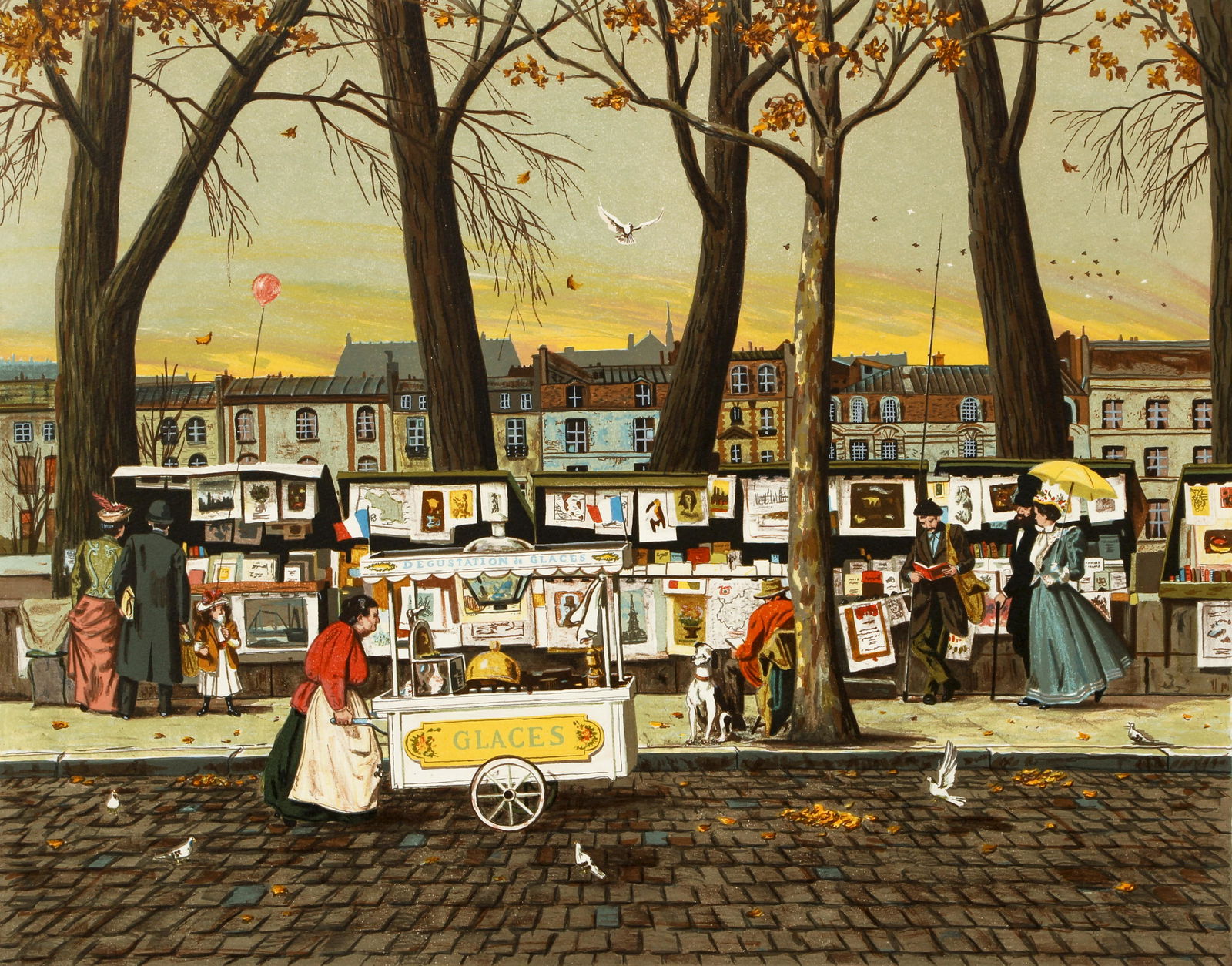 Bruce Bomberger French Art Market Signed Lithograph (1 of 5)