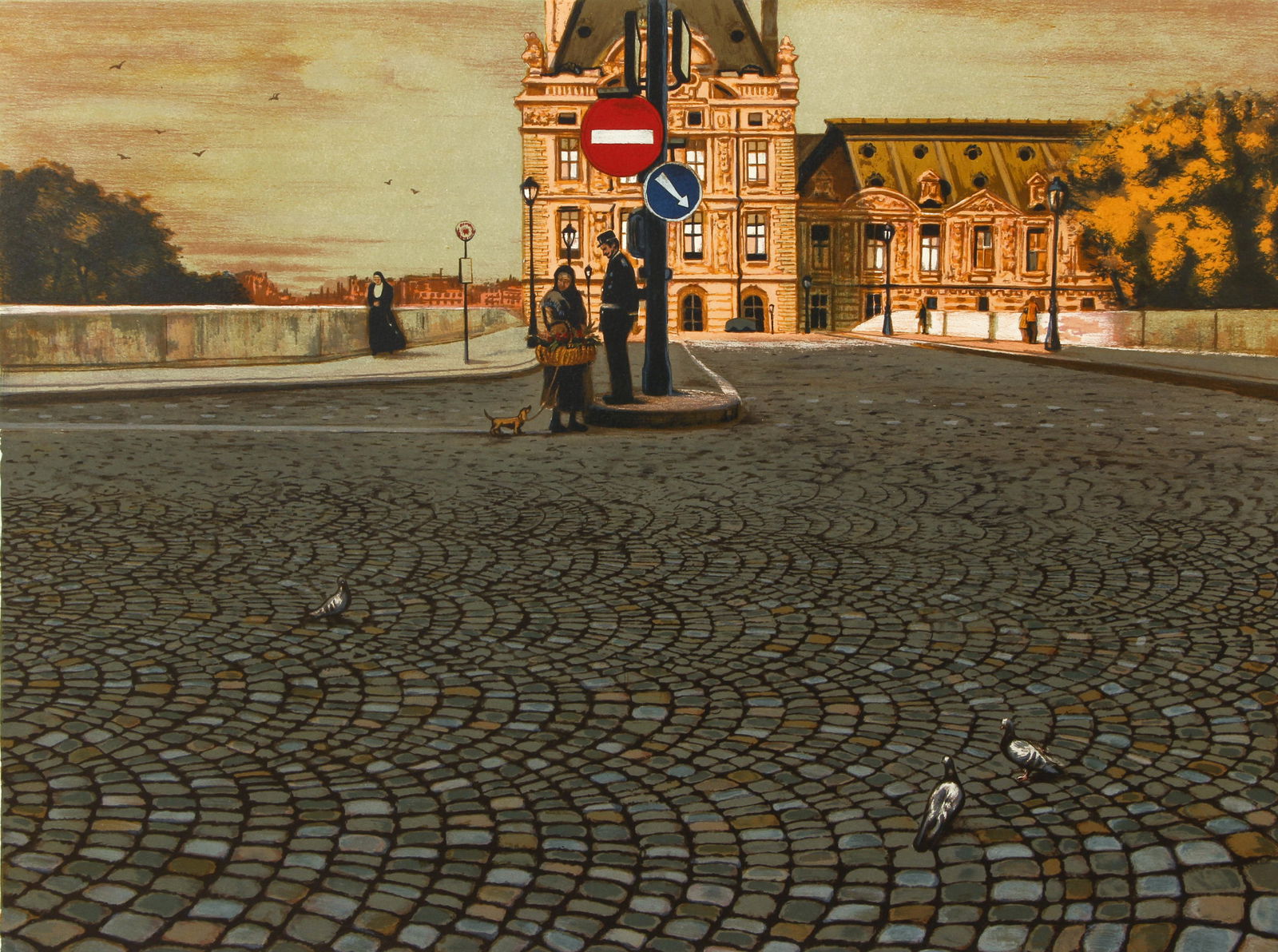 Bruce Bomberger Rue Montmartre Signed Lithograph (1 of 5)