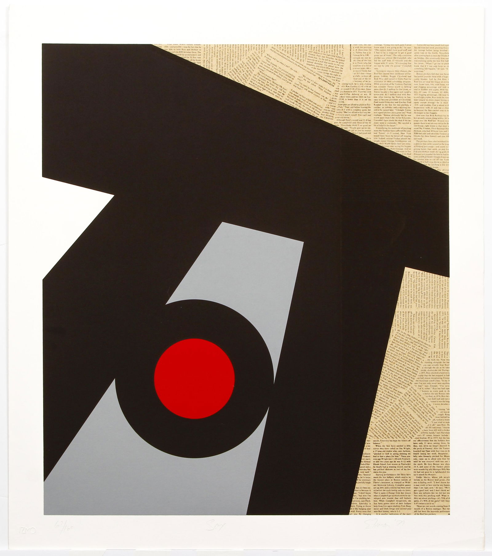Ray Elman Sox 1979 Silkscreen and Collage (1 of 5)