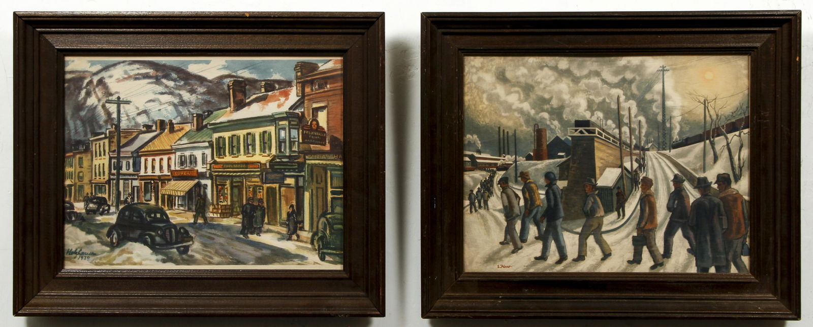 Pair of Offset Lithographs 1939 Fiene Aliquippa Mill (1 of 6)