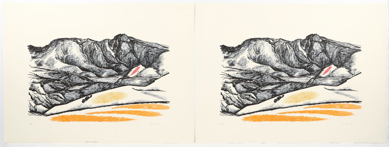 2 Carmen Garces orig lithographs Landscape #4 (1 of 9)