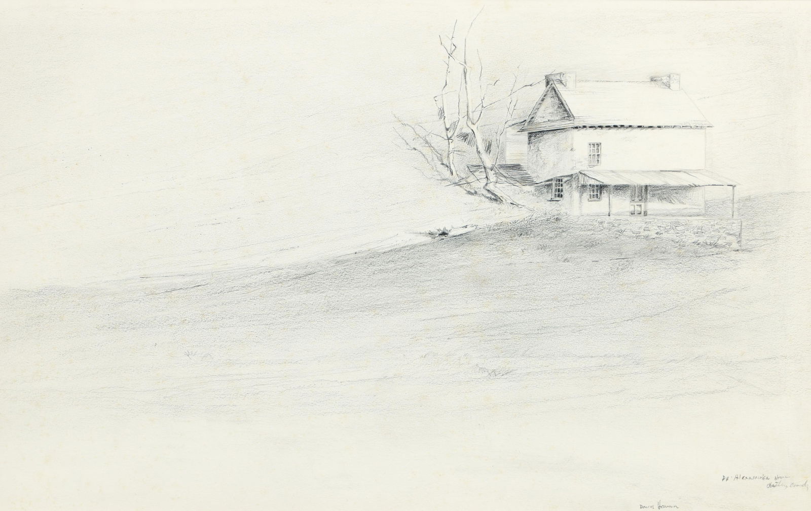 David Hanna Pencil Drawing Connecticut House (1 of 4)