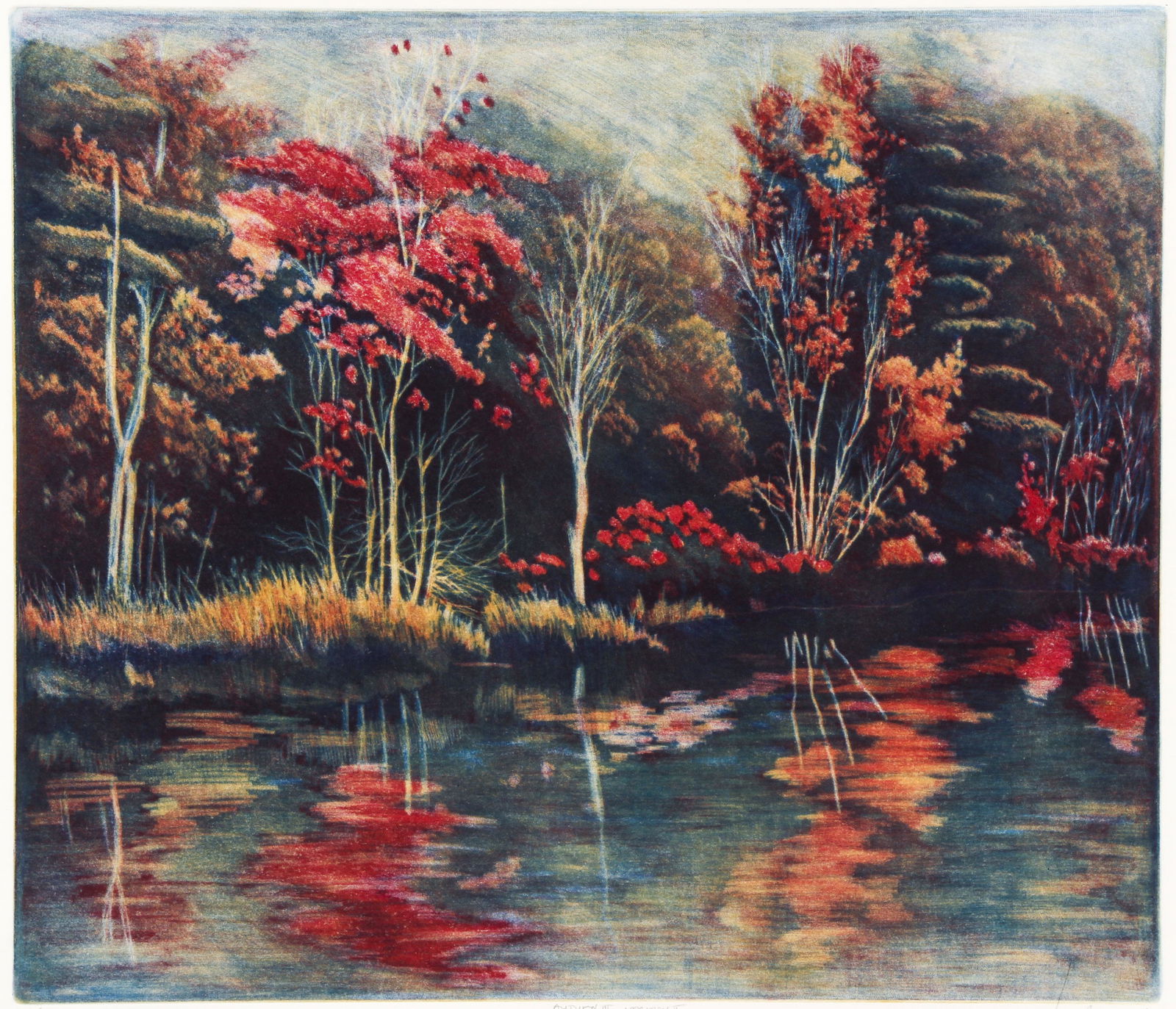 4 Nicole Jelen color aquatints Shelter Island and others (1 of 20)