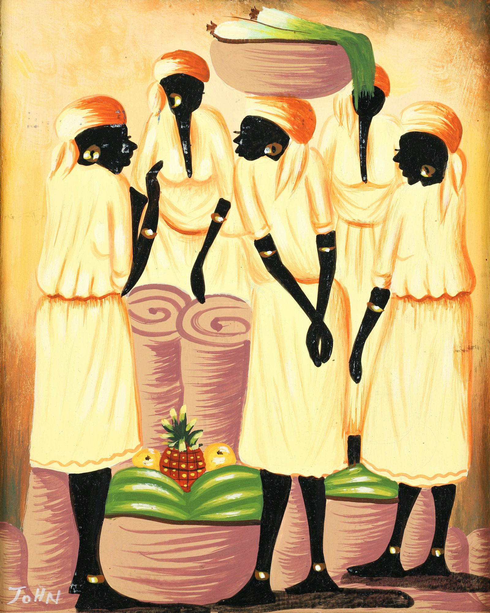 Haitian School Market Scene by JOHN (1 of 4)