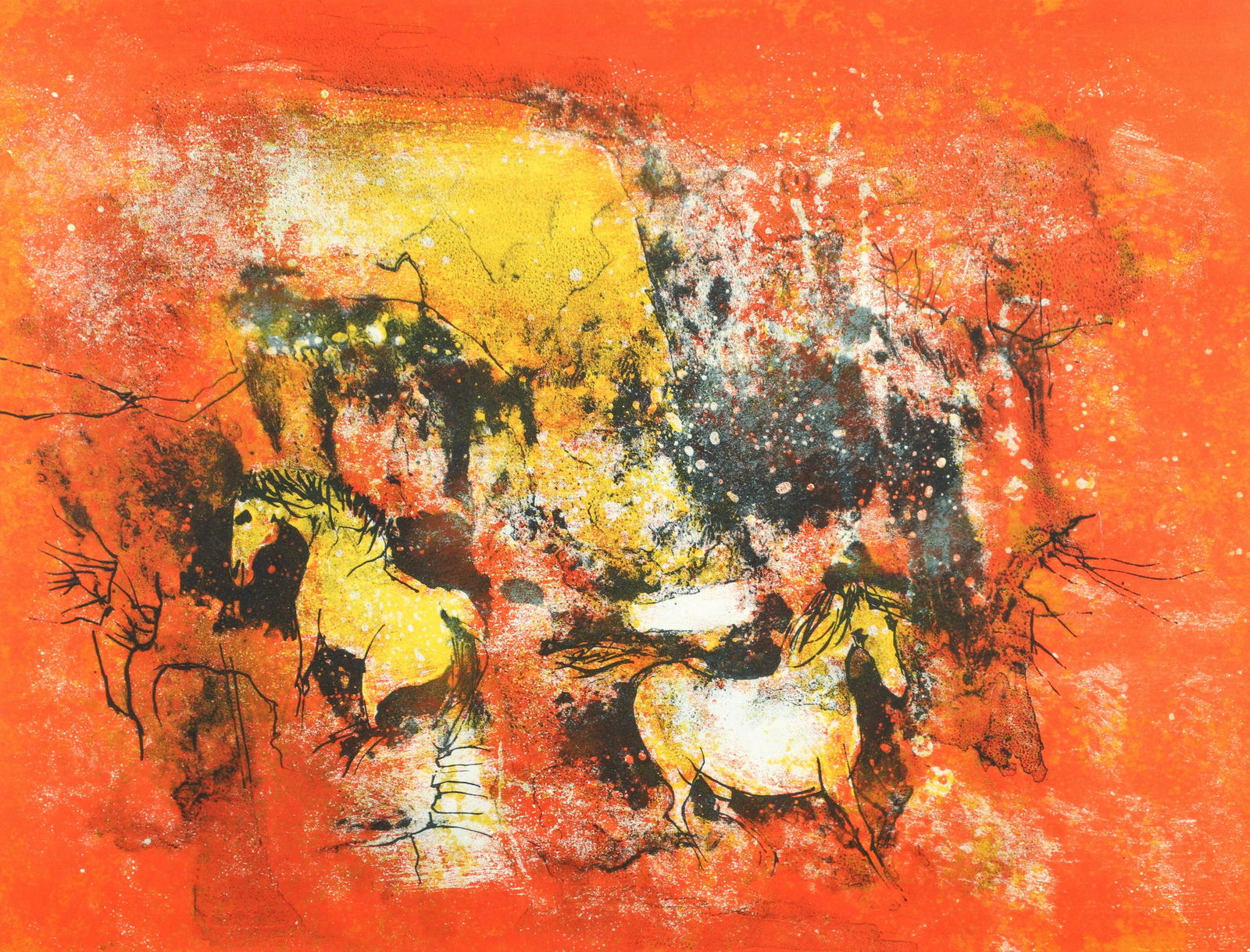 Hoi Lebadang Signed Horses Lithograph (1 of 5)