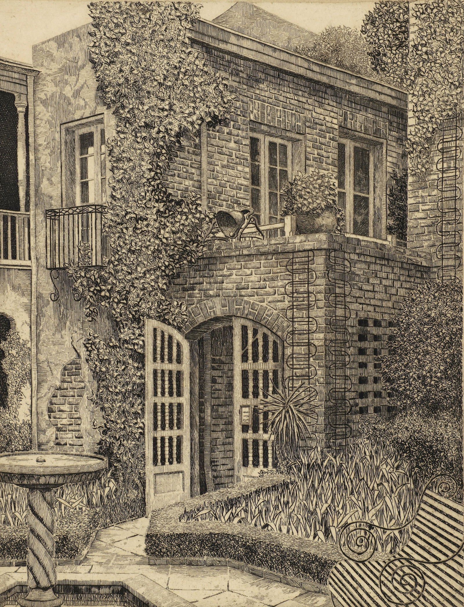 Eugene Loving Little Theatre Court Signed Etching (1 of 5)