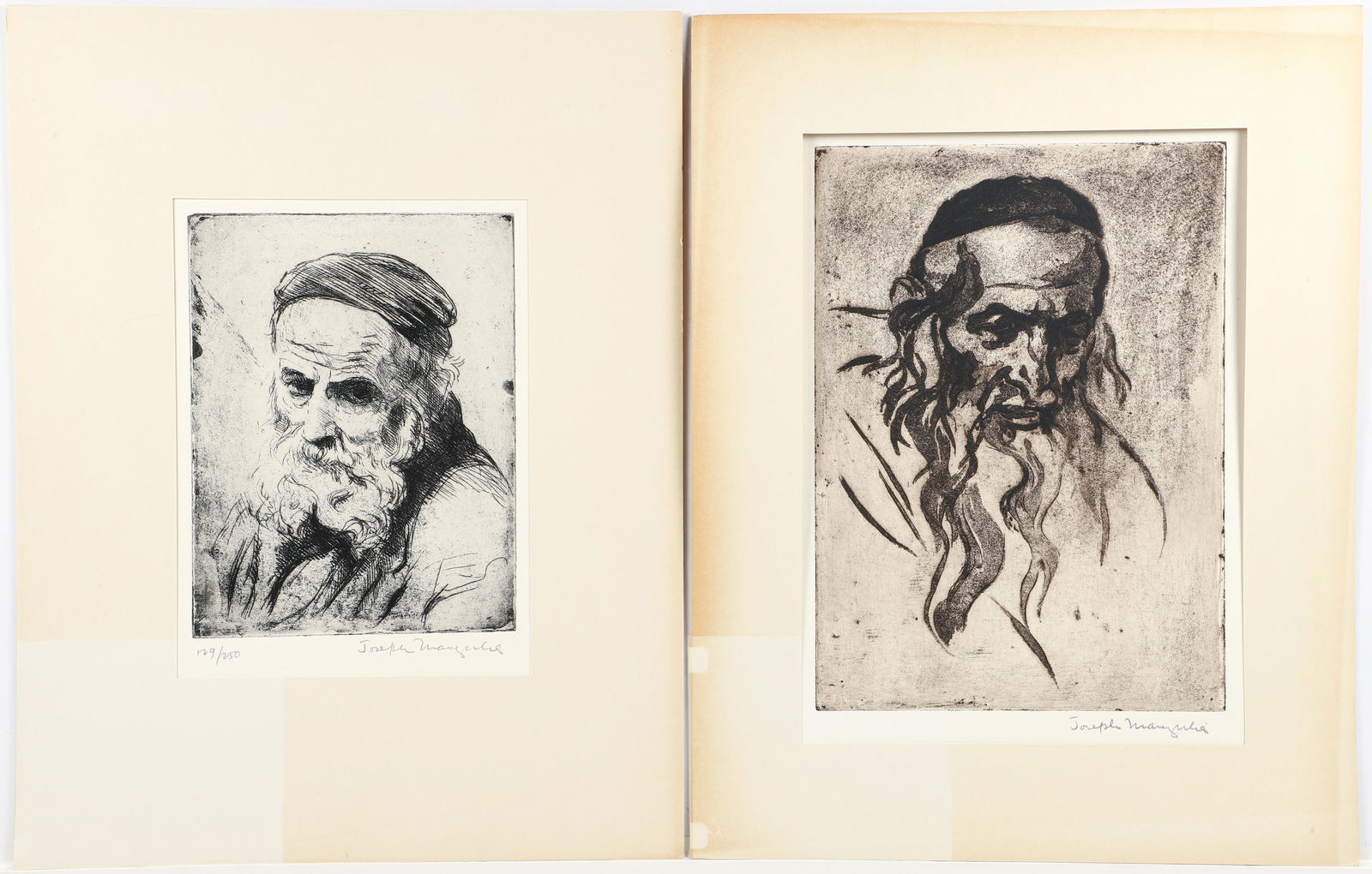 Joseph Margulies Signed Pair Aquatint Etchings (1 of 8)