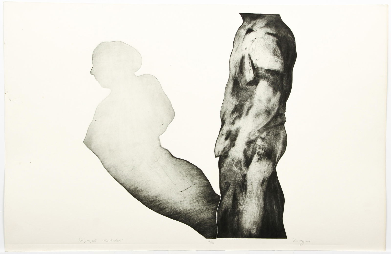 Michael Mazur Diptych The Artist Etching Signed (1 of 5)